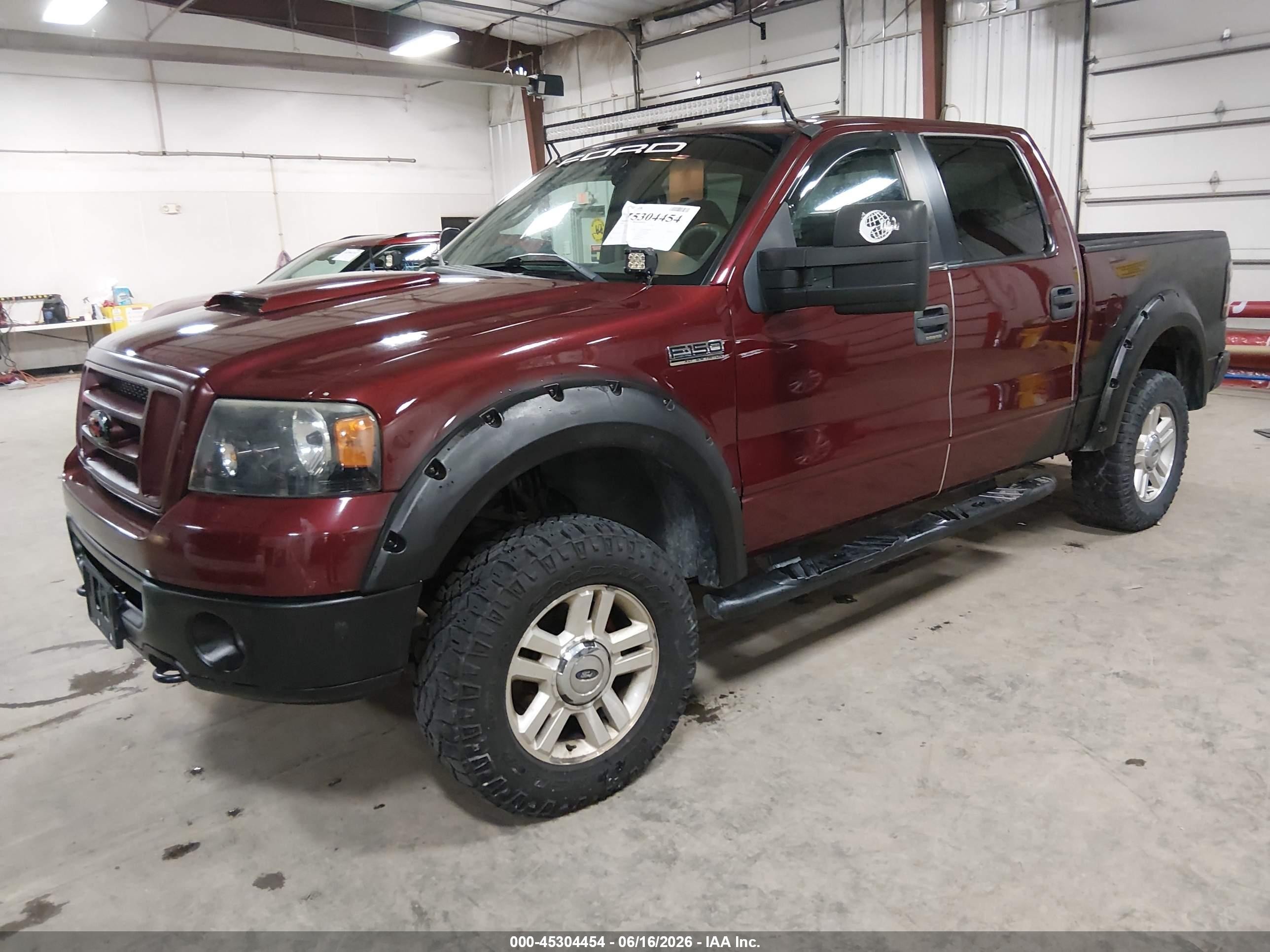 2006 Ford F-150 Fx4/lariat/xlt Maroon vin: 1FTPW14V66FB23316