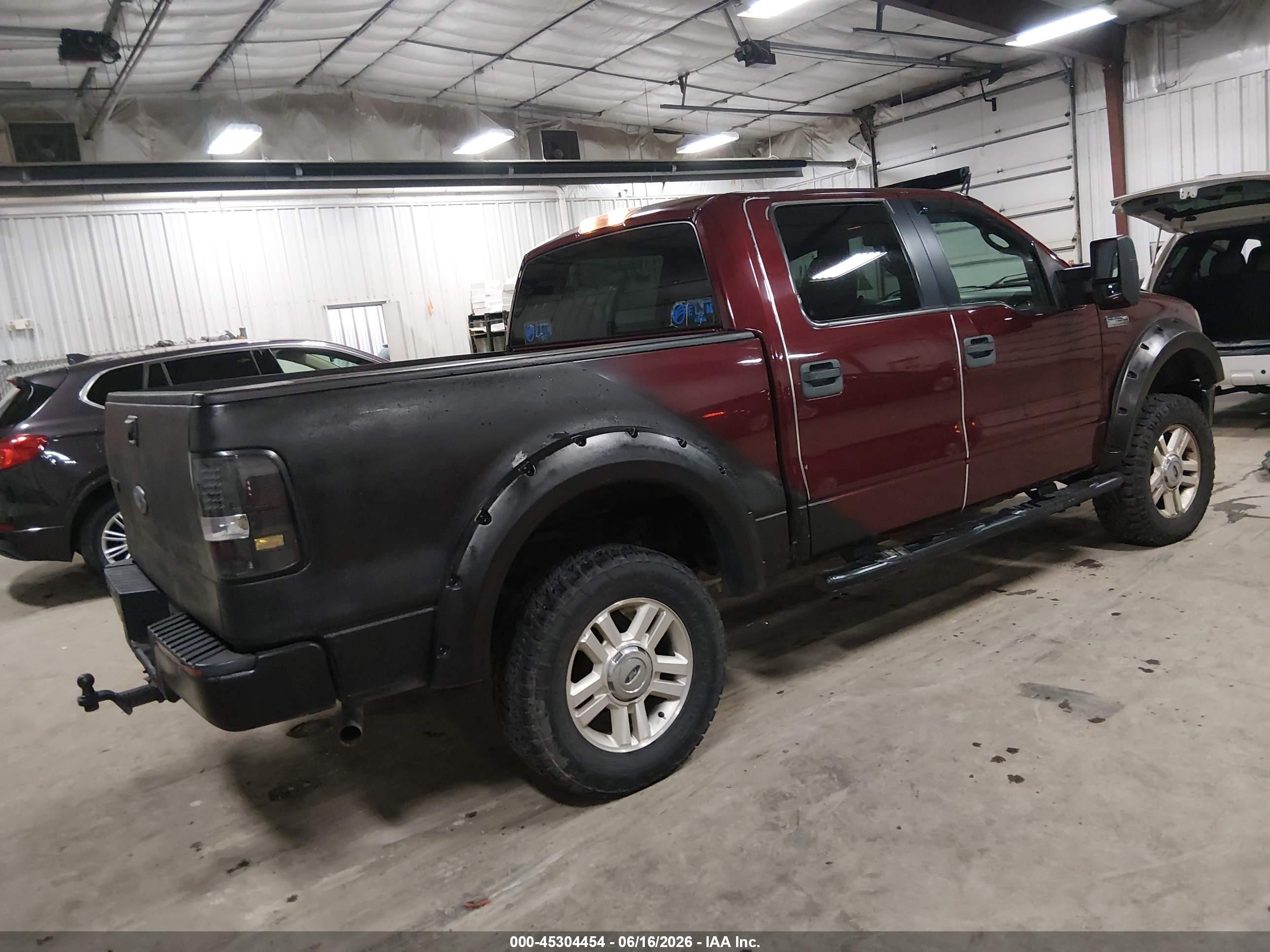 2006 Ford F-150 Fx4/lariat/xlt Maroon vin: 1FTPW14V66FB23316