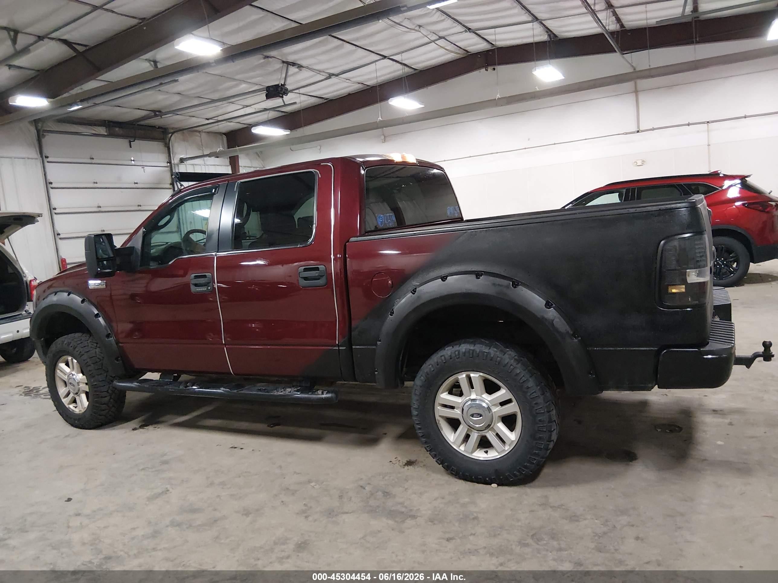 2006 Ford F-150 Fx4/lariat/xlt Maroon vin: 1FTPW14V66FB23316