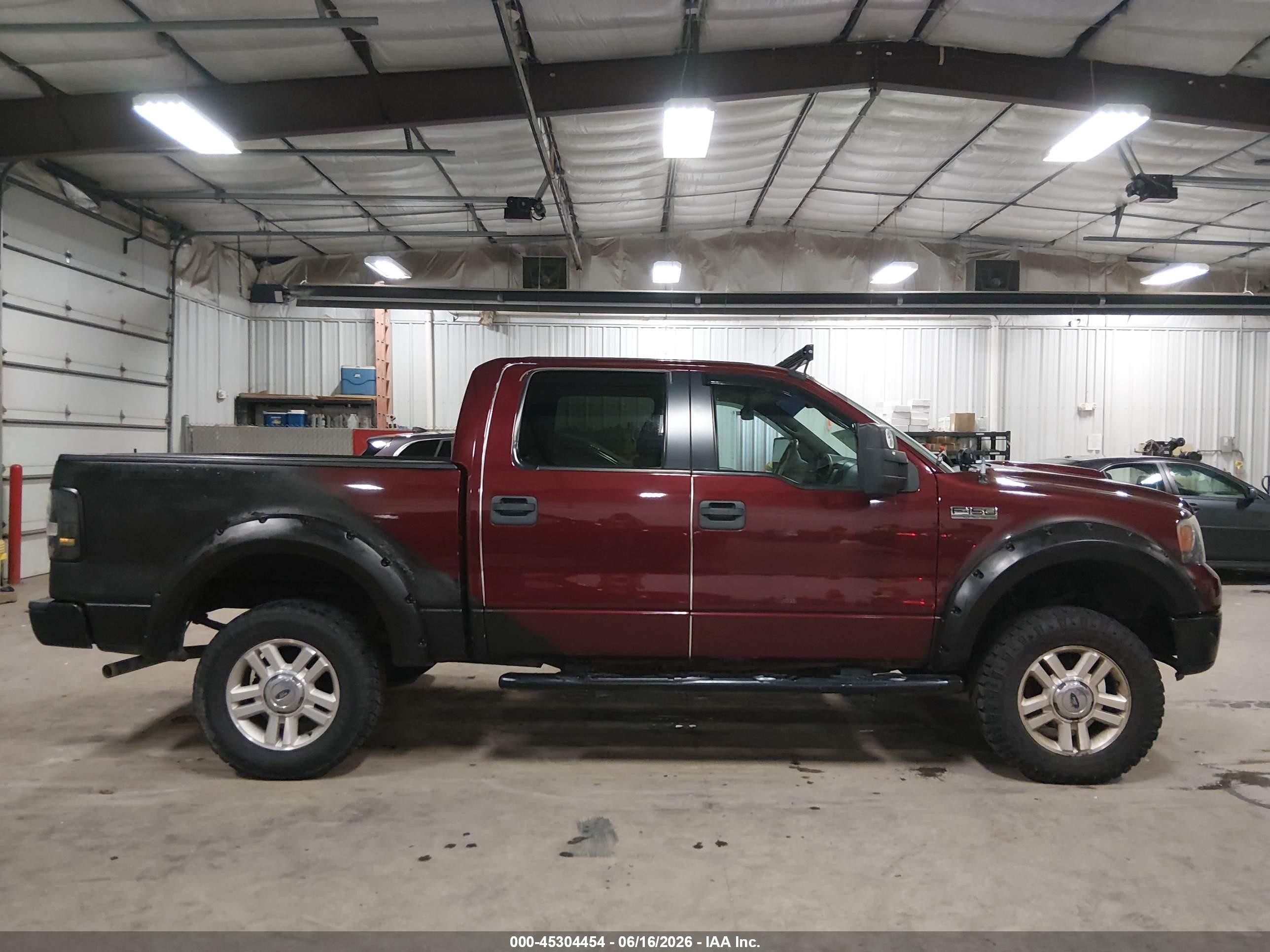 2006 Ford F-150 Fx4/lariat/xlt Maroon vin: 1FTPW14V66FB23316