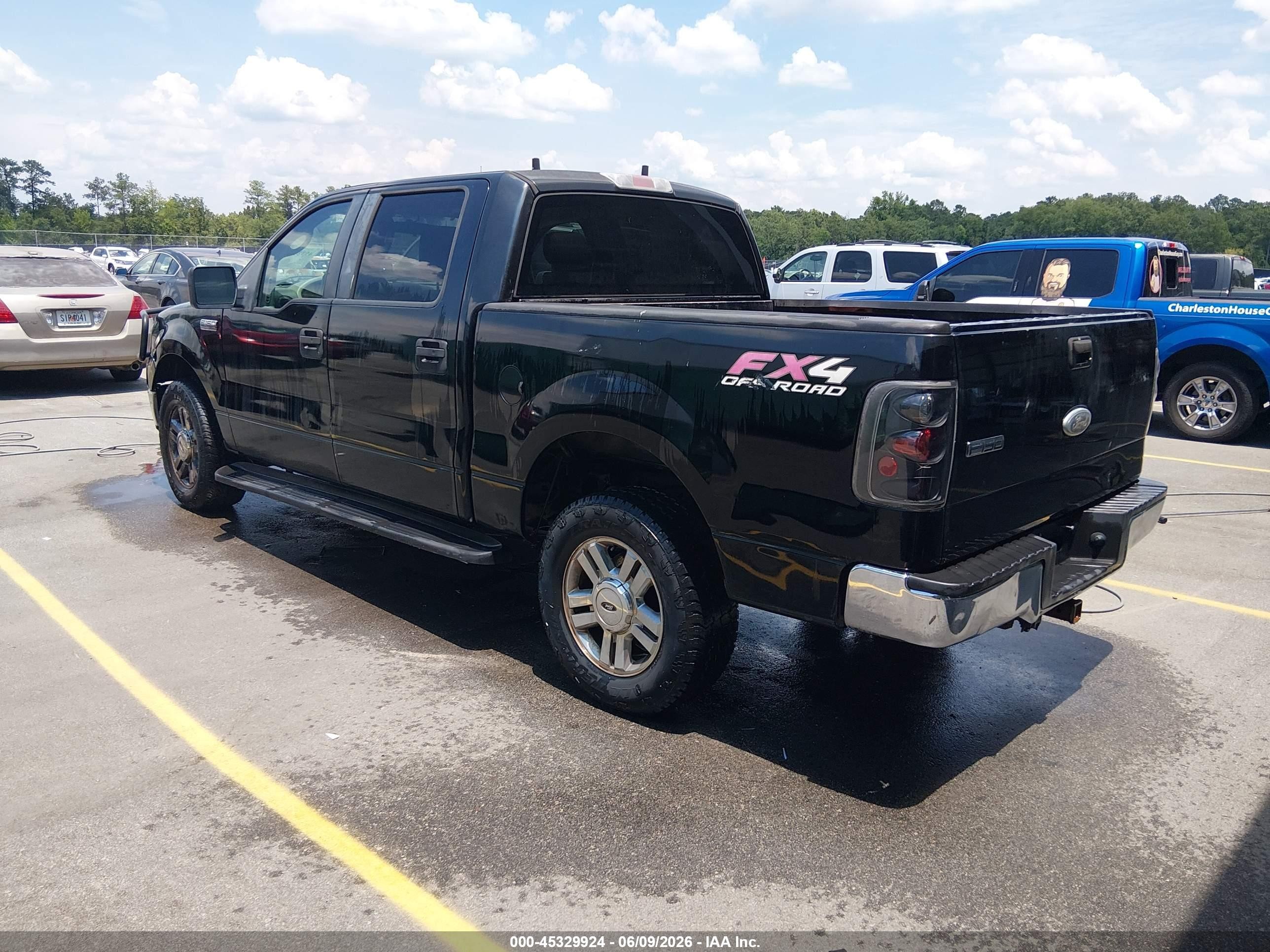 2007 Ford F-150 Fx4/lariat/xlt Black vin: 1FTPW14V67FA48991