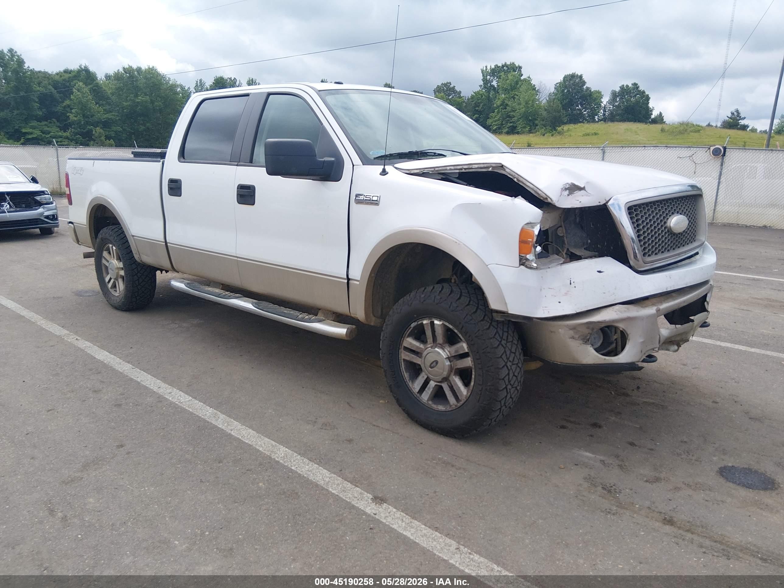 2007 Ford F-150 Fx4/lariat/xlt White vin: 1FTPW14V67FA58811