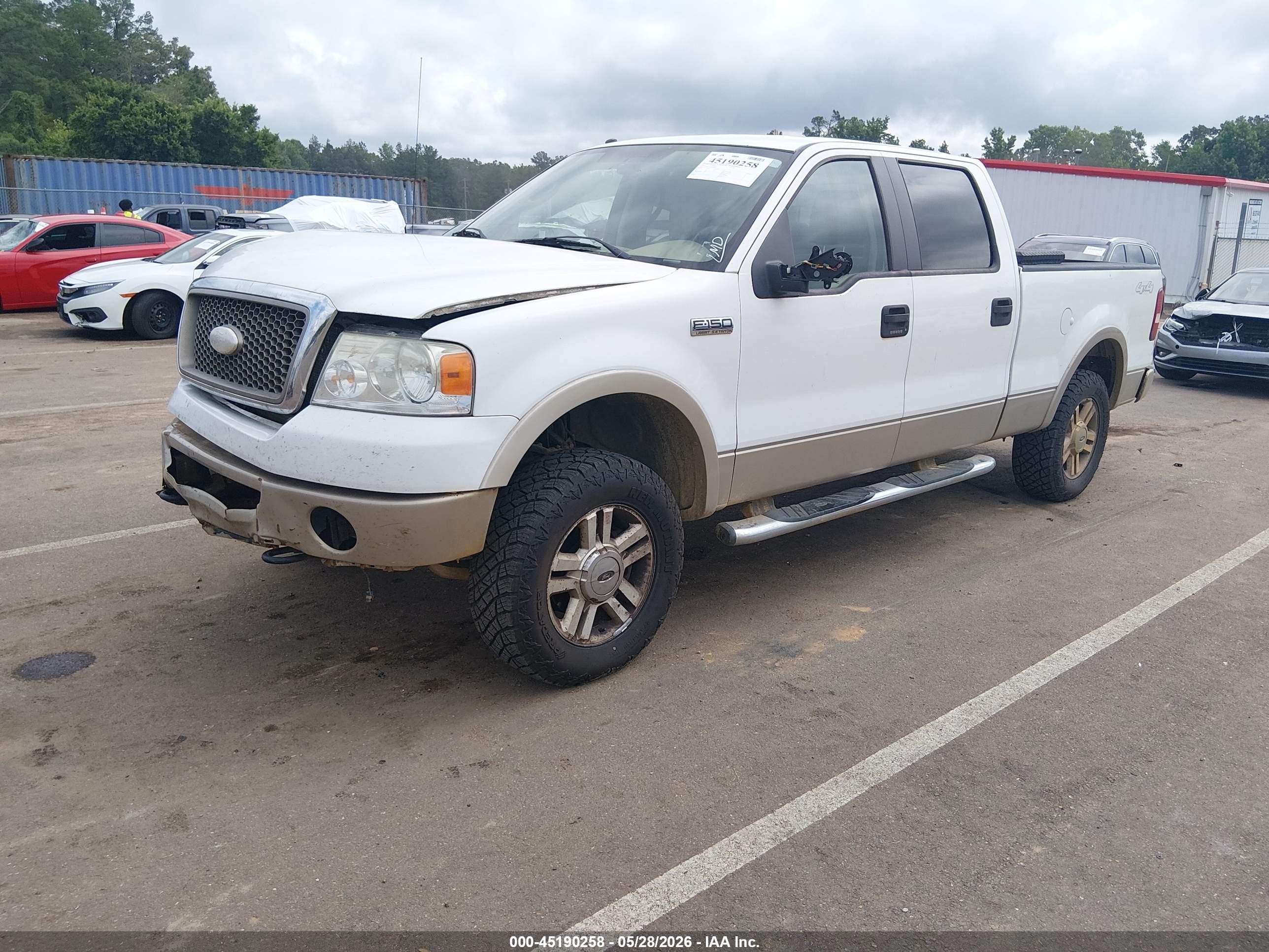 2007 Ford F-150 Fx4/lariat/xlt White vin: 1FTPW14V67FA58811