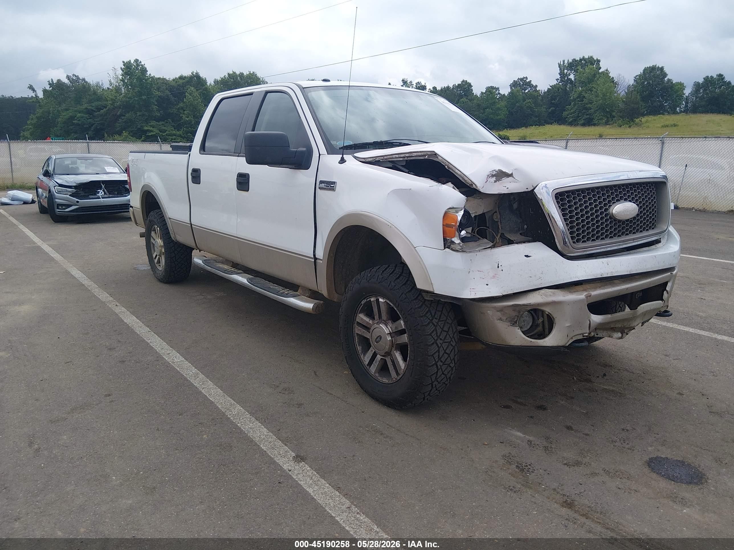 2007 Ford F-150 Fx4/lariat/xlt White vin: 1FTPW14V67FA58811