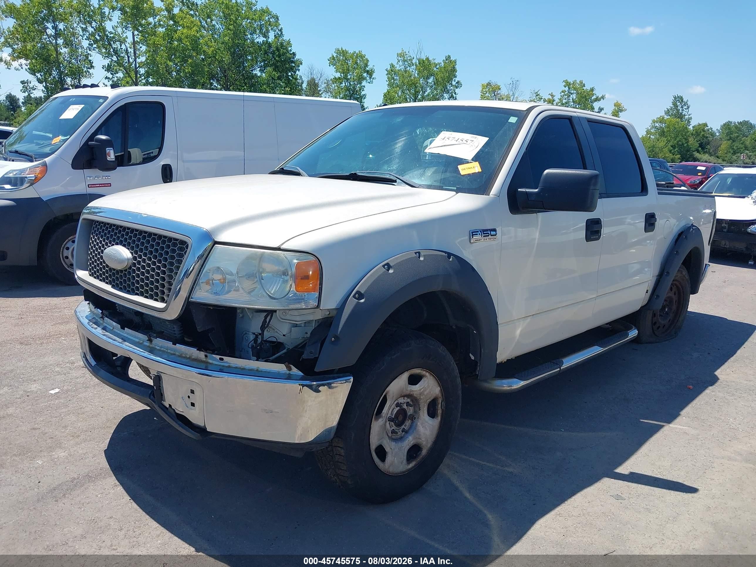2007 Ford F-150 Fx4/lariat/xlt White vin: 1FTPW14V67FA80338