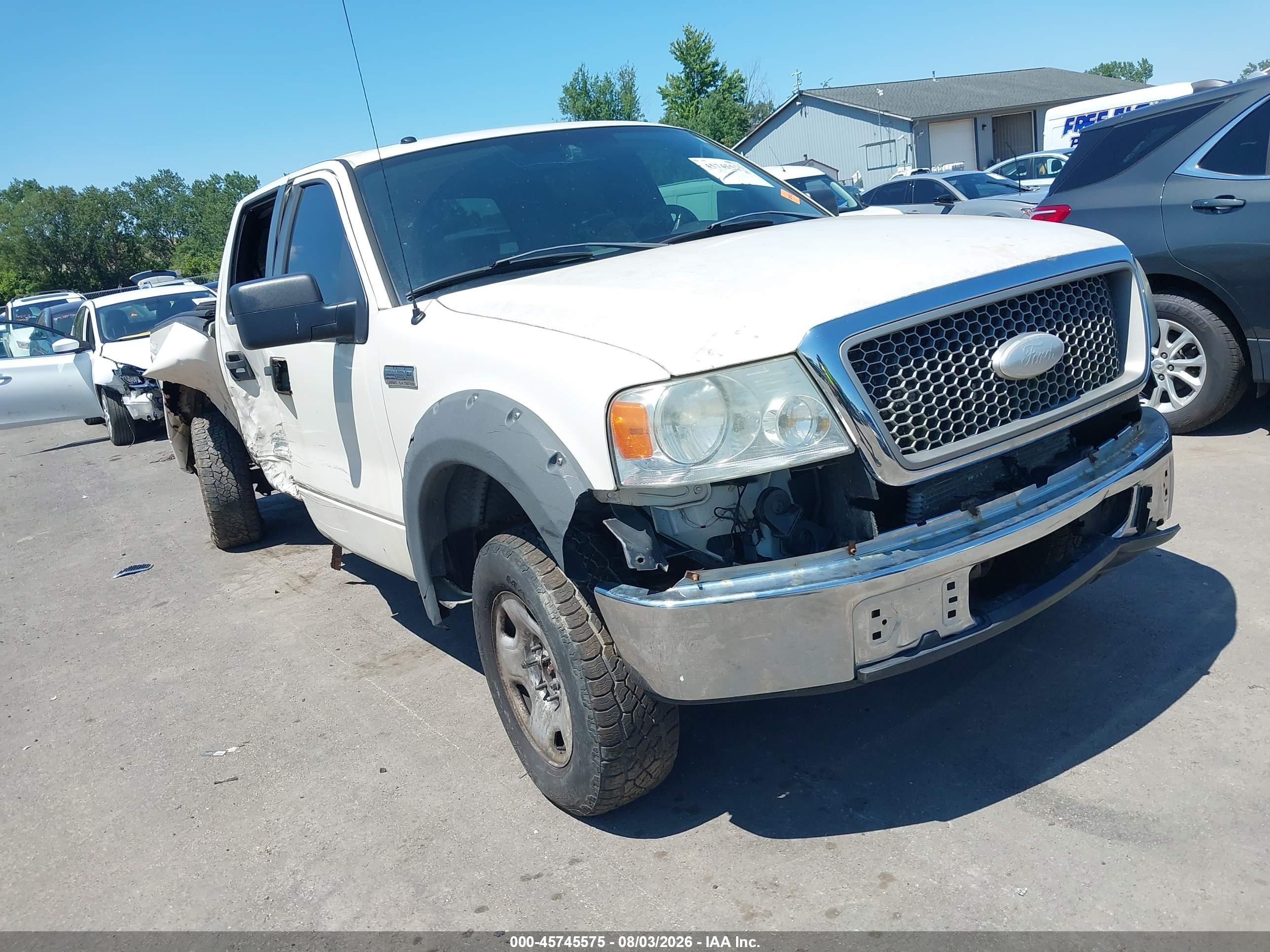 2007 Ford F-150 Fx4/lariat/xlt White vin: 1FTPW14V67FA80338