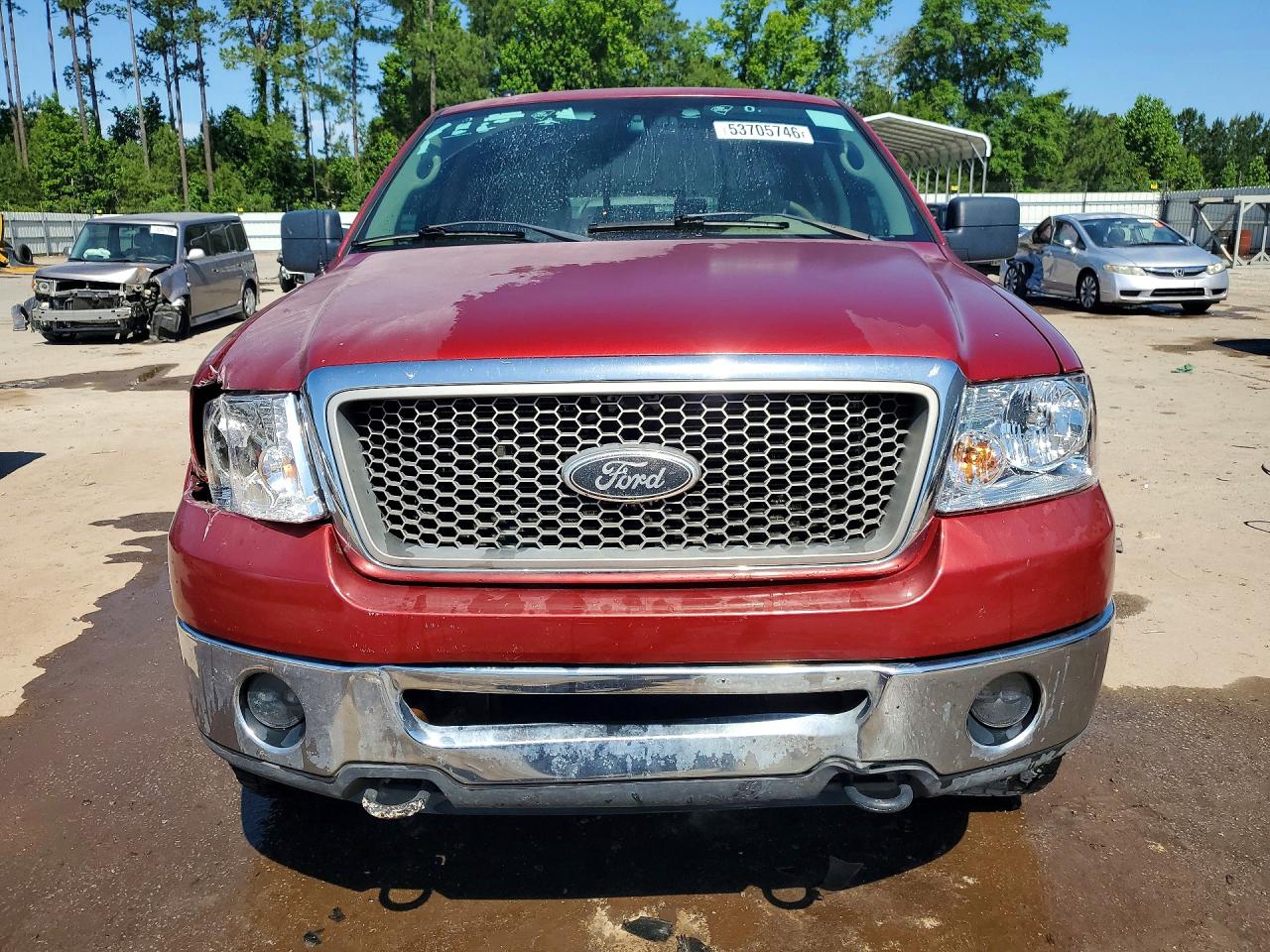 2007 Ford F150 Supercrew Burgundy vin: 1FTPW14V67KC95872