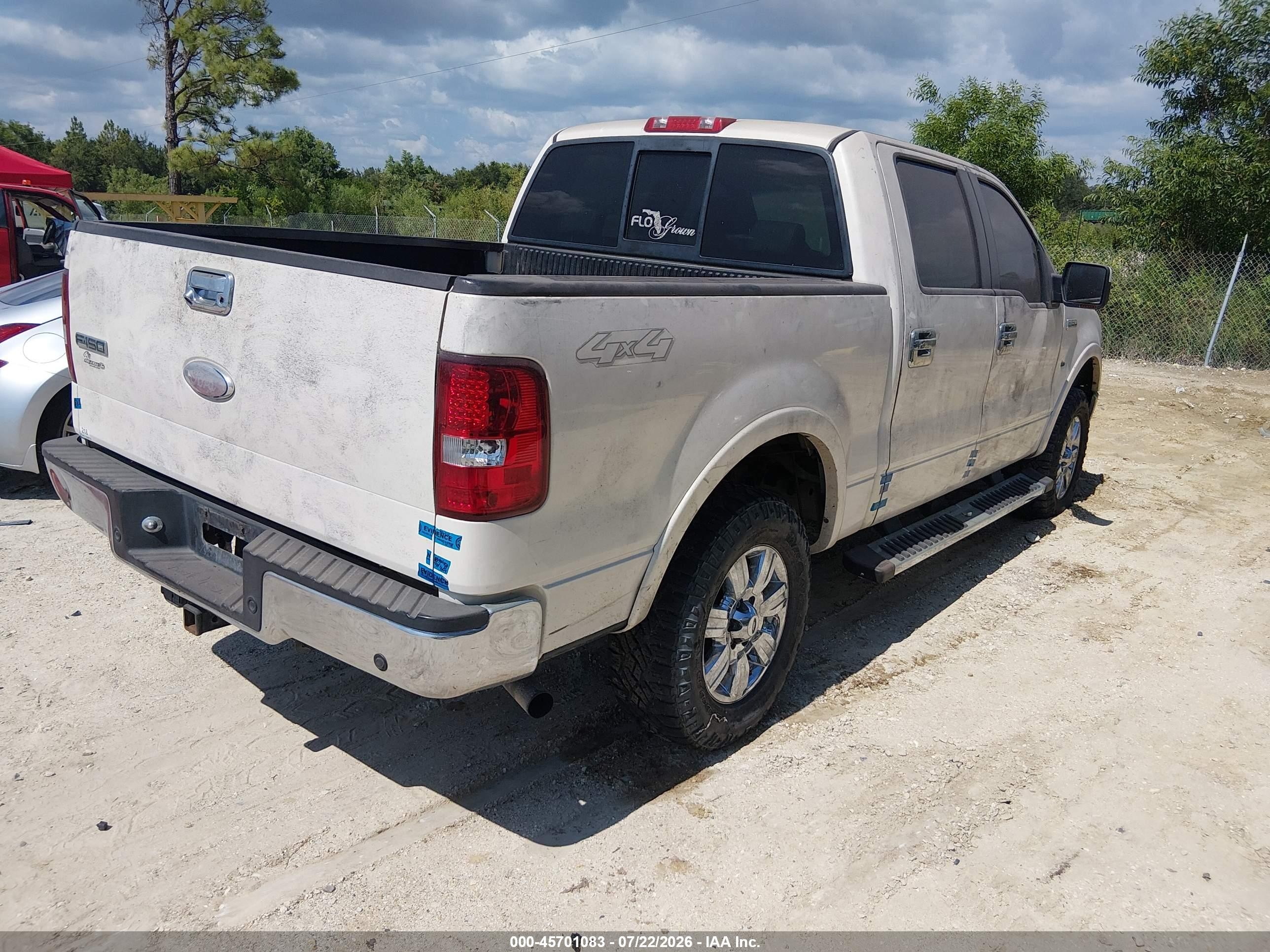 2008 Ford F-150 60th Anniversary/fx4/king Ranch/lariat/xlt White vin: 1FTPW14V68FC15917