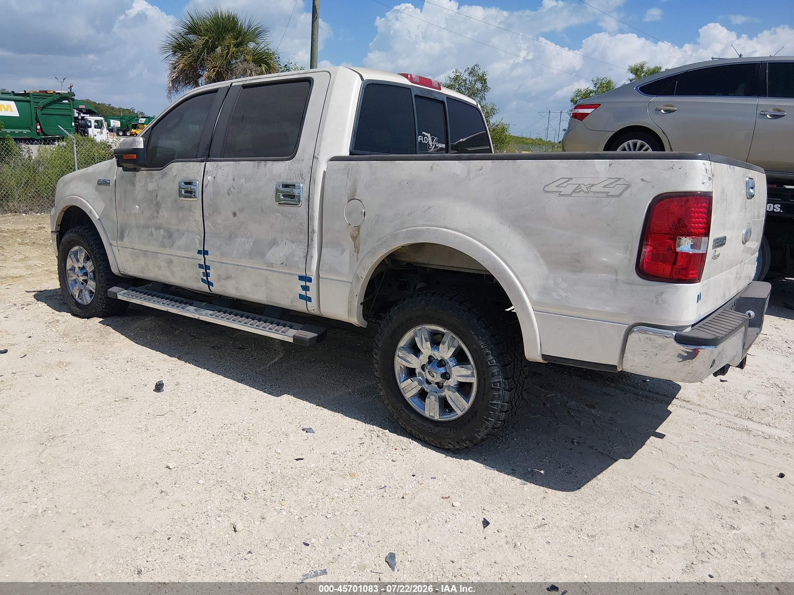 2008 Ford F-150 60th Anniversary/fx4/king Ranch/lariat/xlt White vin: 1FTPW14V68FC15917