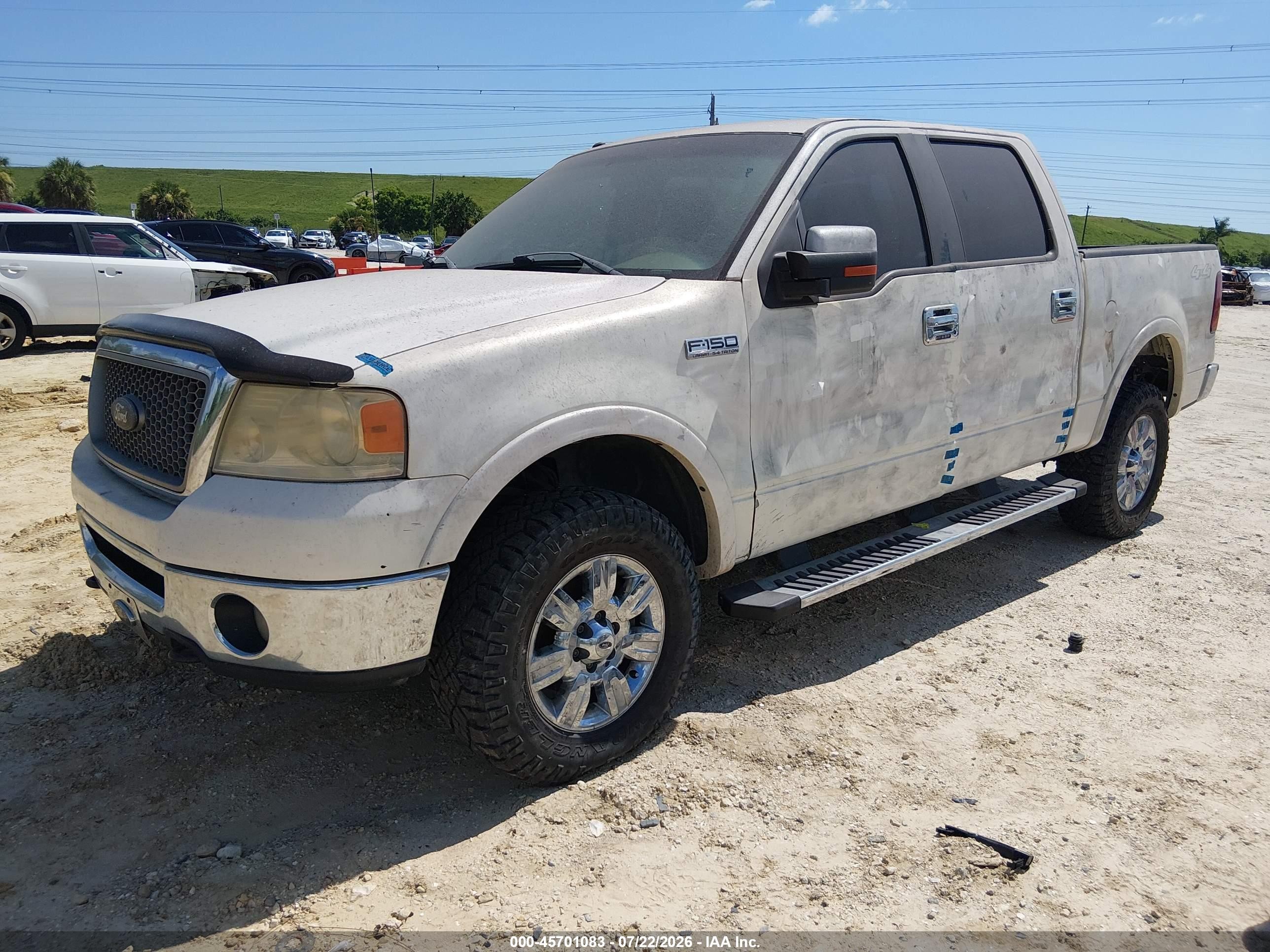 2008 Ford F-150 60th Anniversary/fx4/king Ranch/lariat/xlt White vin: 1FTPW14V68FC15917