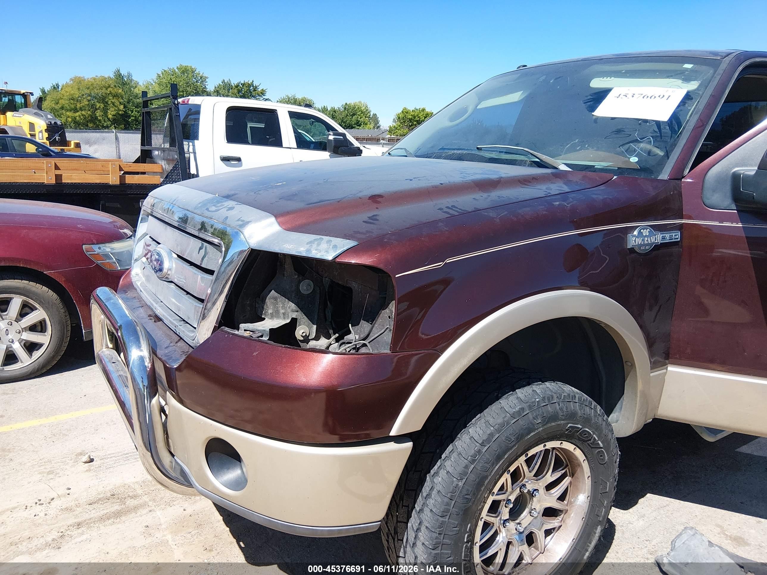 2008 Ford F-150 King Ranch Maroon vin: 1FTPW14V68KD11084