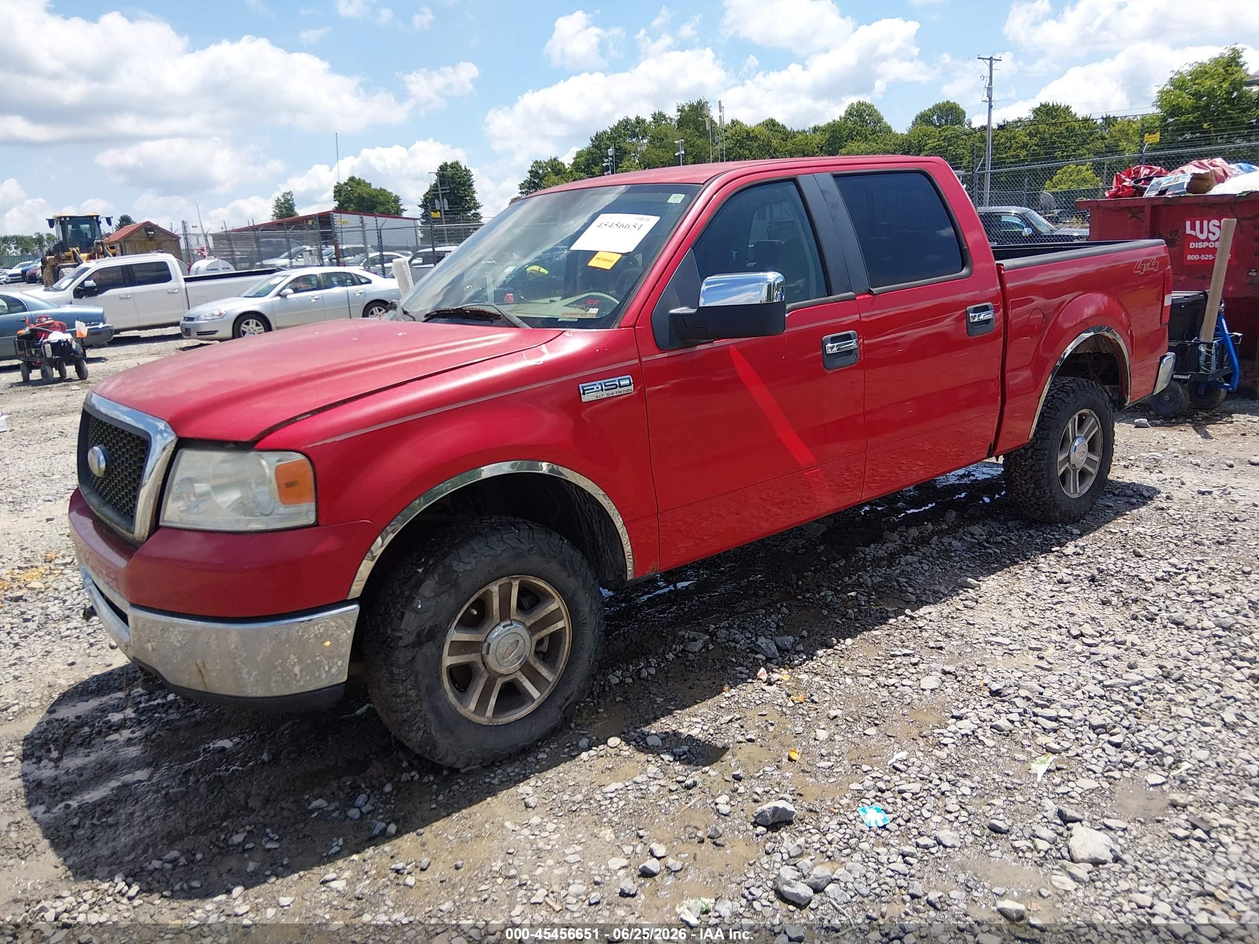 2008 Ford F-150 60th Anniversary/fx4/king Ranch/lariat/xlt Red vin: 1FTPW14V68KE91022
