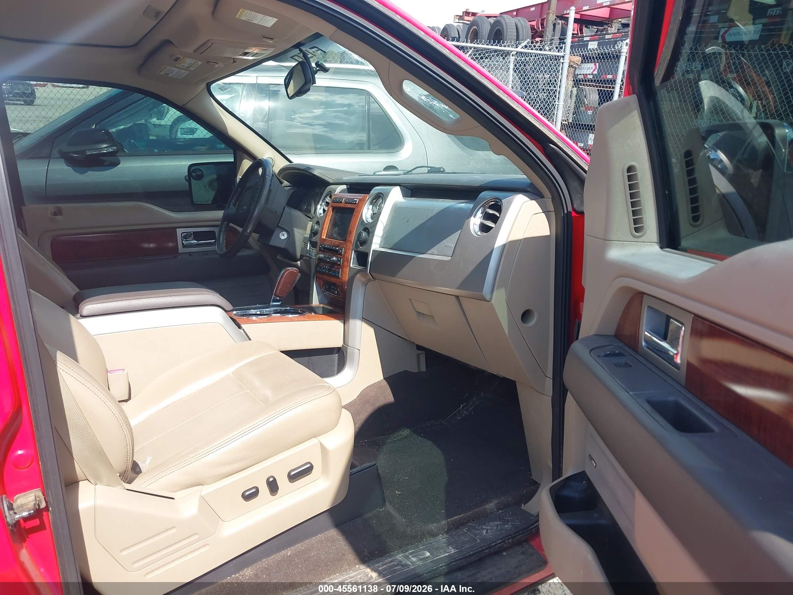 2009 Ford F-150 Fx4/king Ranch/lariat/platinum/xl/xlt Red vin: 1FTPW14V69FB17813