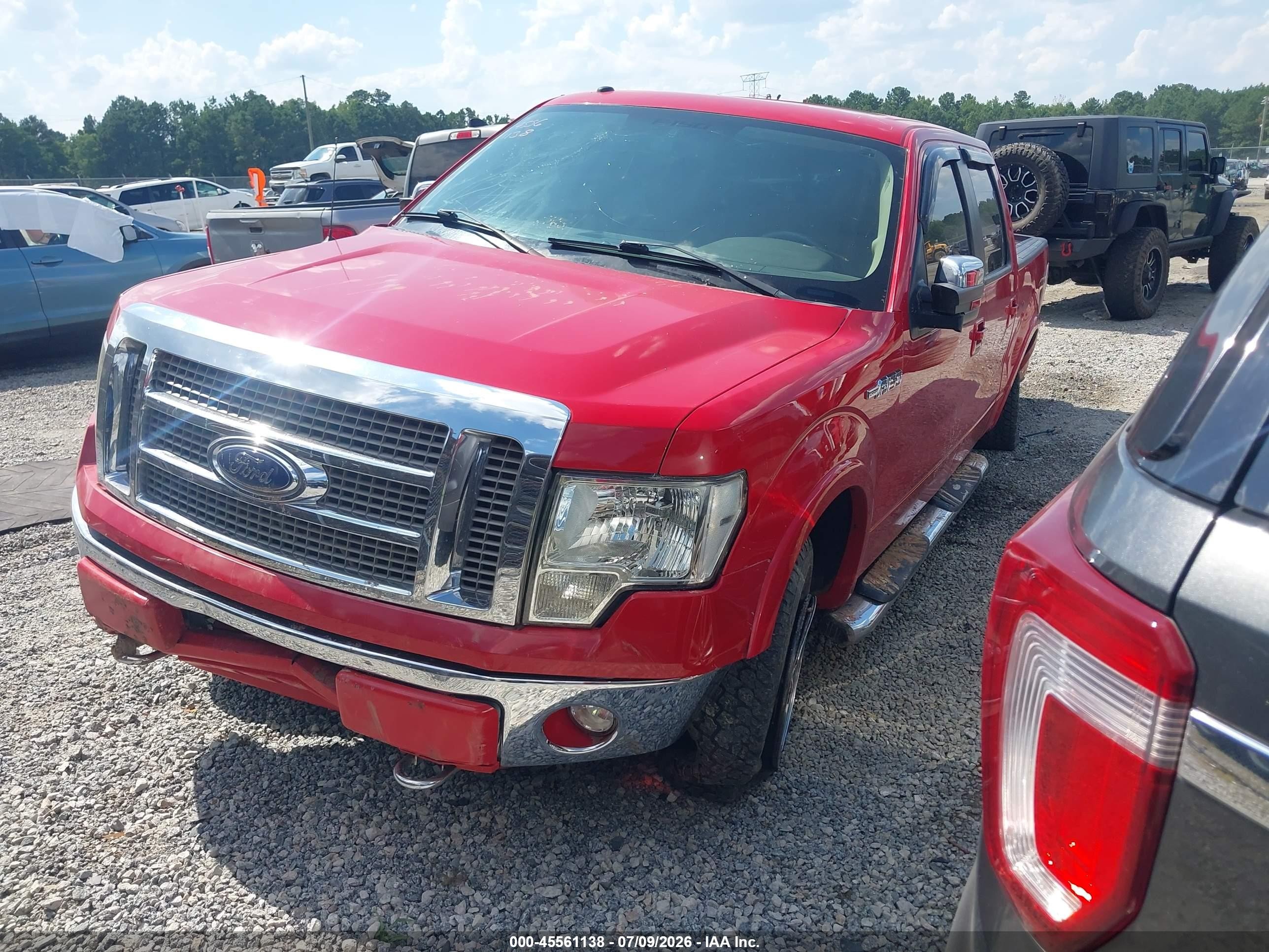 2009 Ford F-150 Fx4/king Ranch/lariat/platinum/xl/xlt Red vin: 1FTPW14V69FB17813