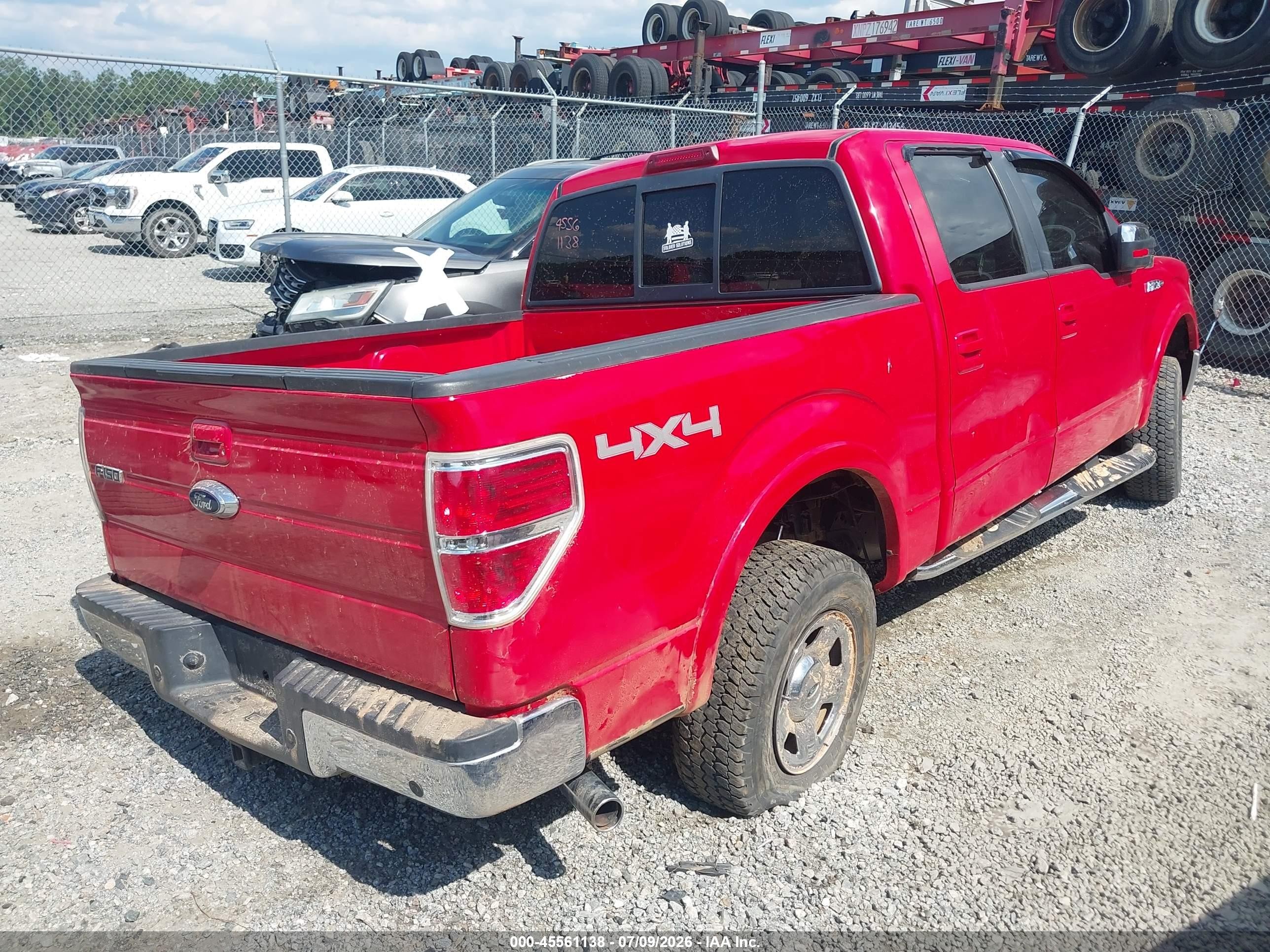 2009 Ford F-150 Fx4/king Ranch/lariat/platinum/xl/xlt Red vin: 1FTPW14V69FB17813