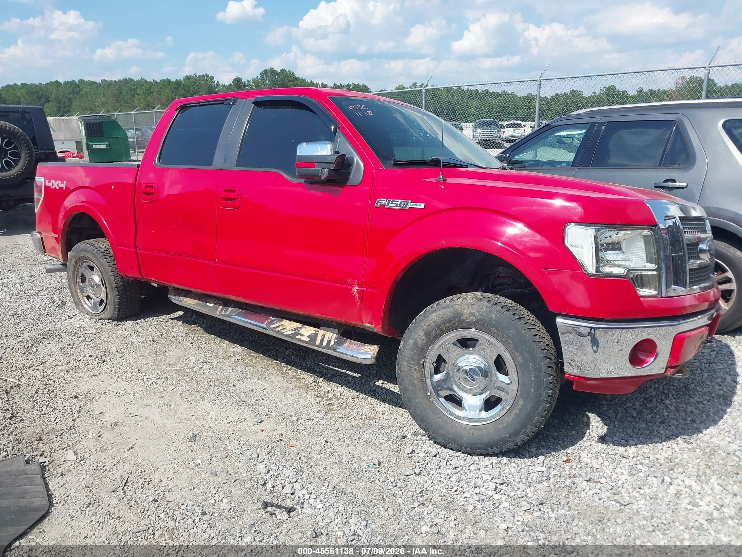 2009 Ford F-150 Fx4/king Ranch/lariat/platinum/xl/xlt Red vin: 1FTPW14V69FB17813