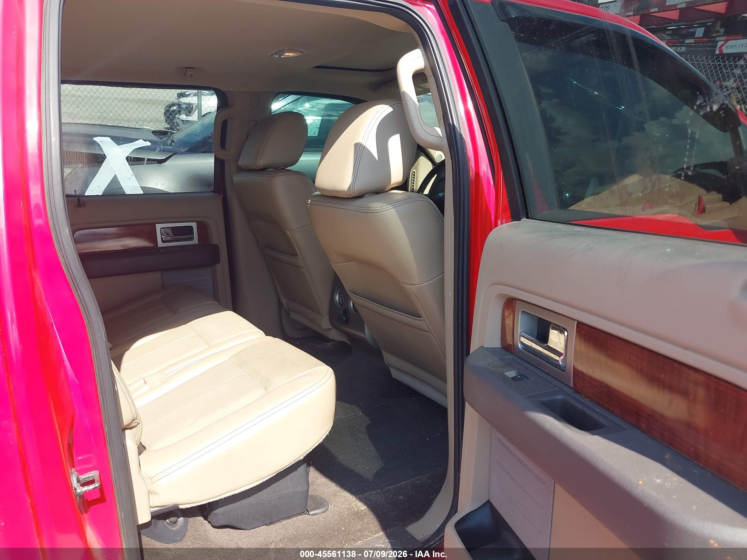 2009 Ford F-150 Fx4/king Ranch/lariat/platinum/xl/xlt Red vin: 1FTPW14V69FB17813