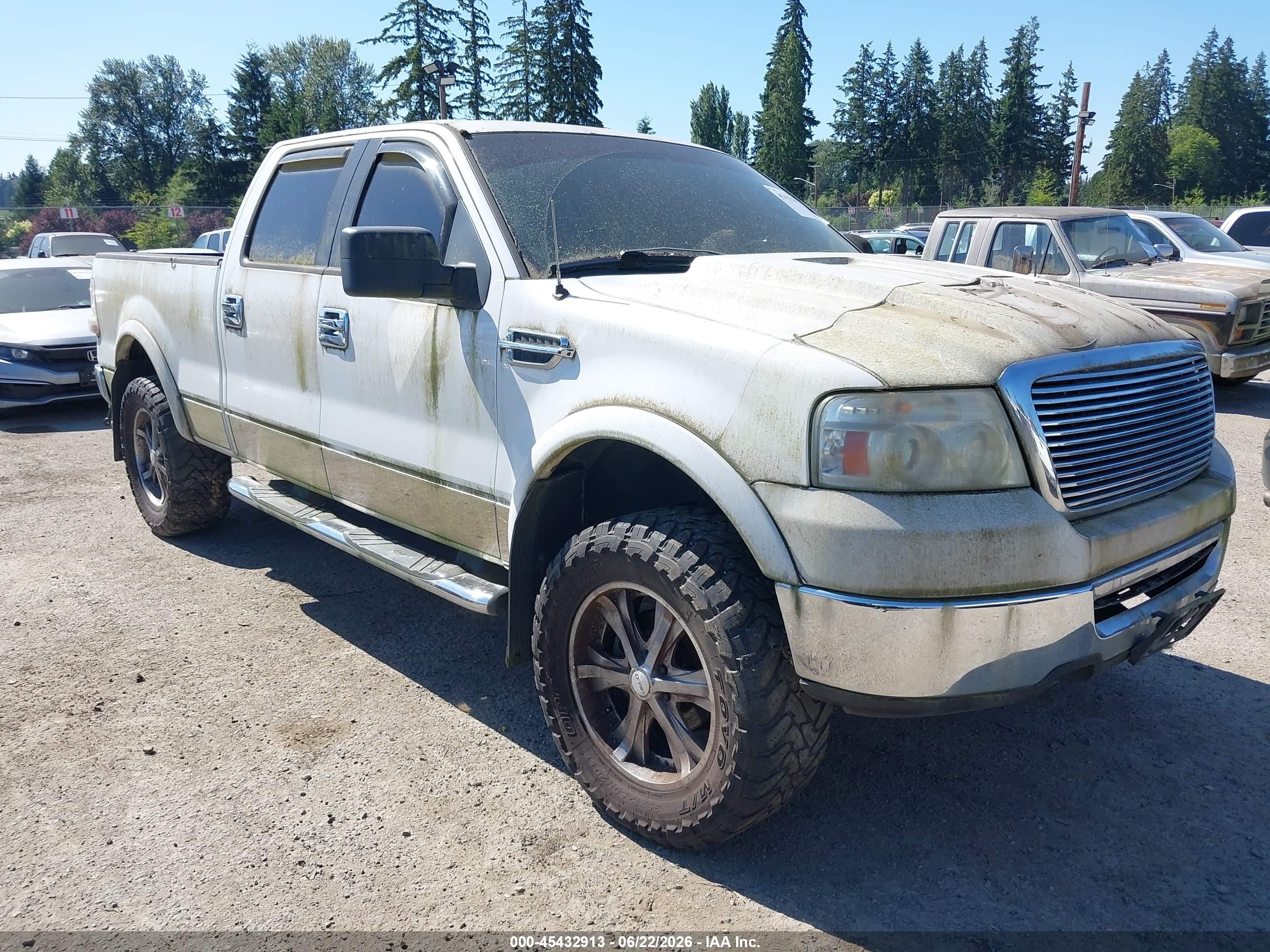2006 Ford F-150 Fx4/lariat/xlt White vin: 1FTPW14V76FA80993