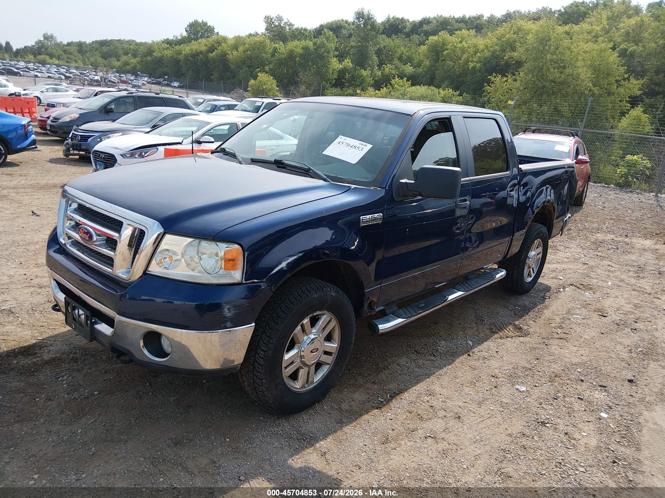 2008 Ford F-150 60th Anniversary/fx4/king Ranch/lariat/xlt Dark Blue vin: 1FTPW14V78FA13586