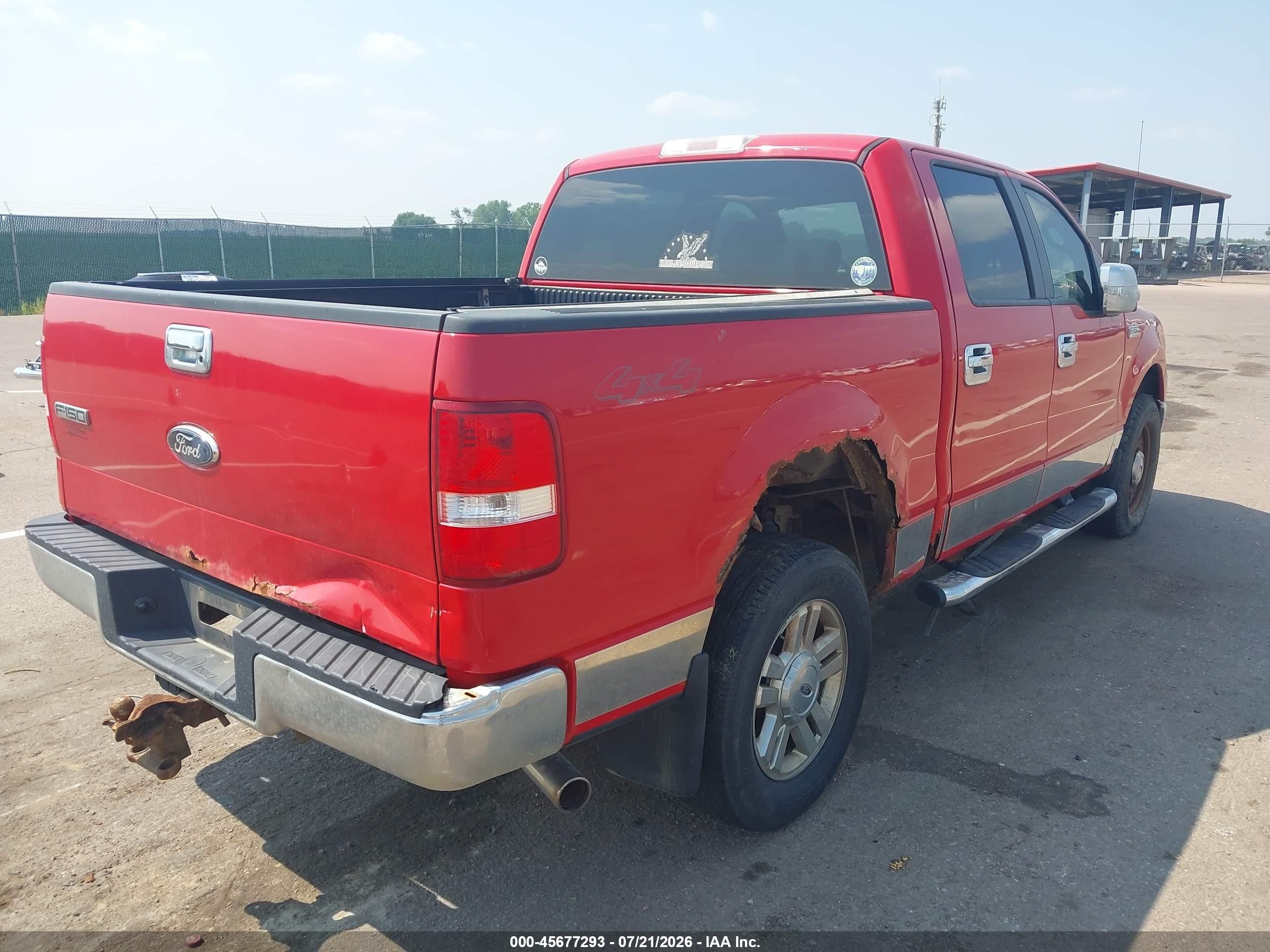 2008 Ford F-150 60th Anniversary/fx4/king Ranch/lariat/xlt Red vin: 1FTPW14V78FA44305