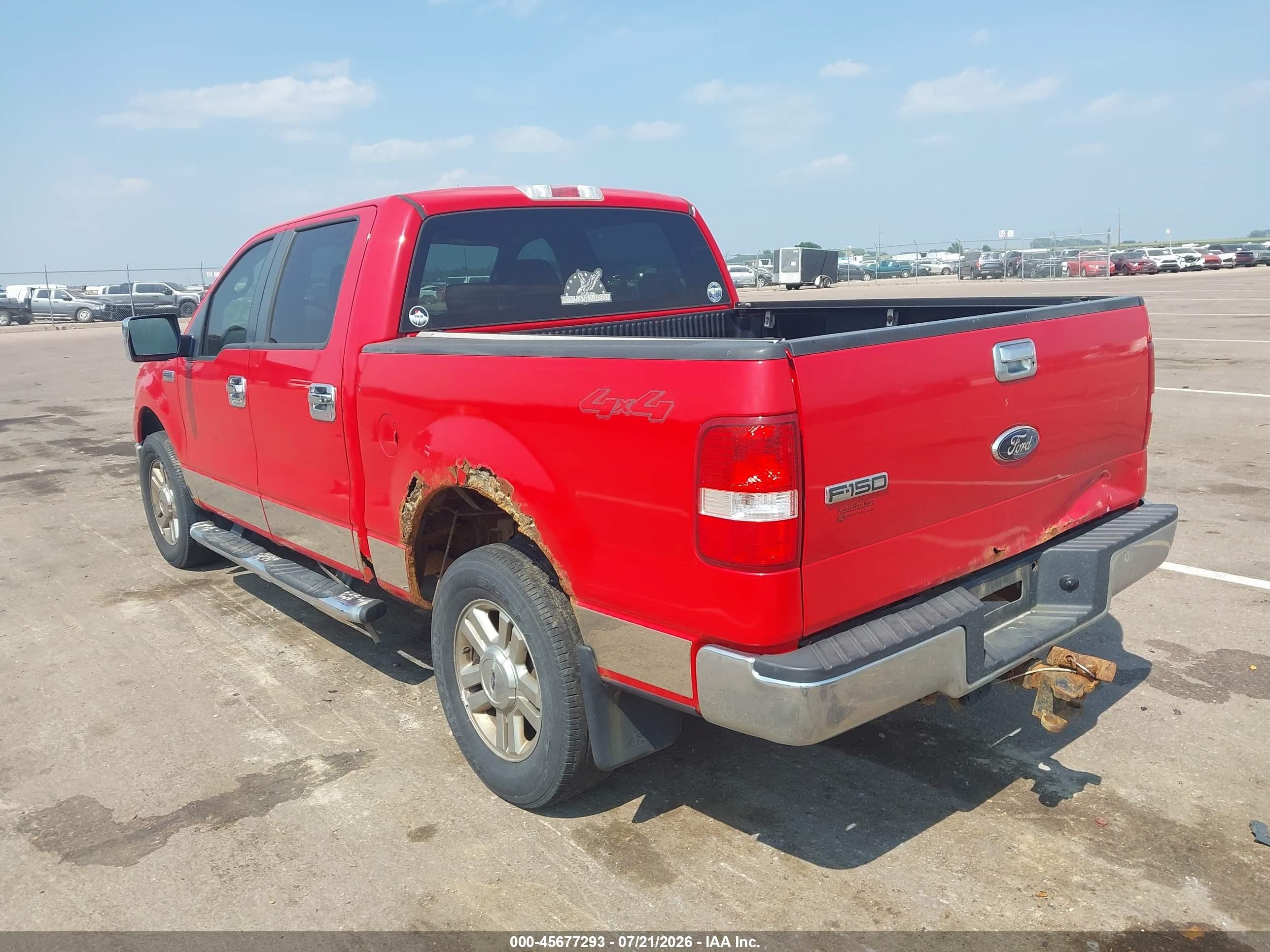 2008 Ford F-150 60th Anniversary/fx4/king Ranch/lariat/xlt Red vin: 1FTPW14V78FA44305