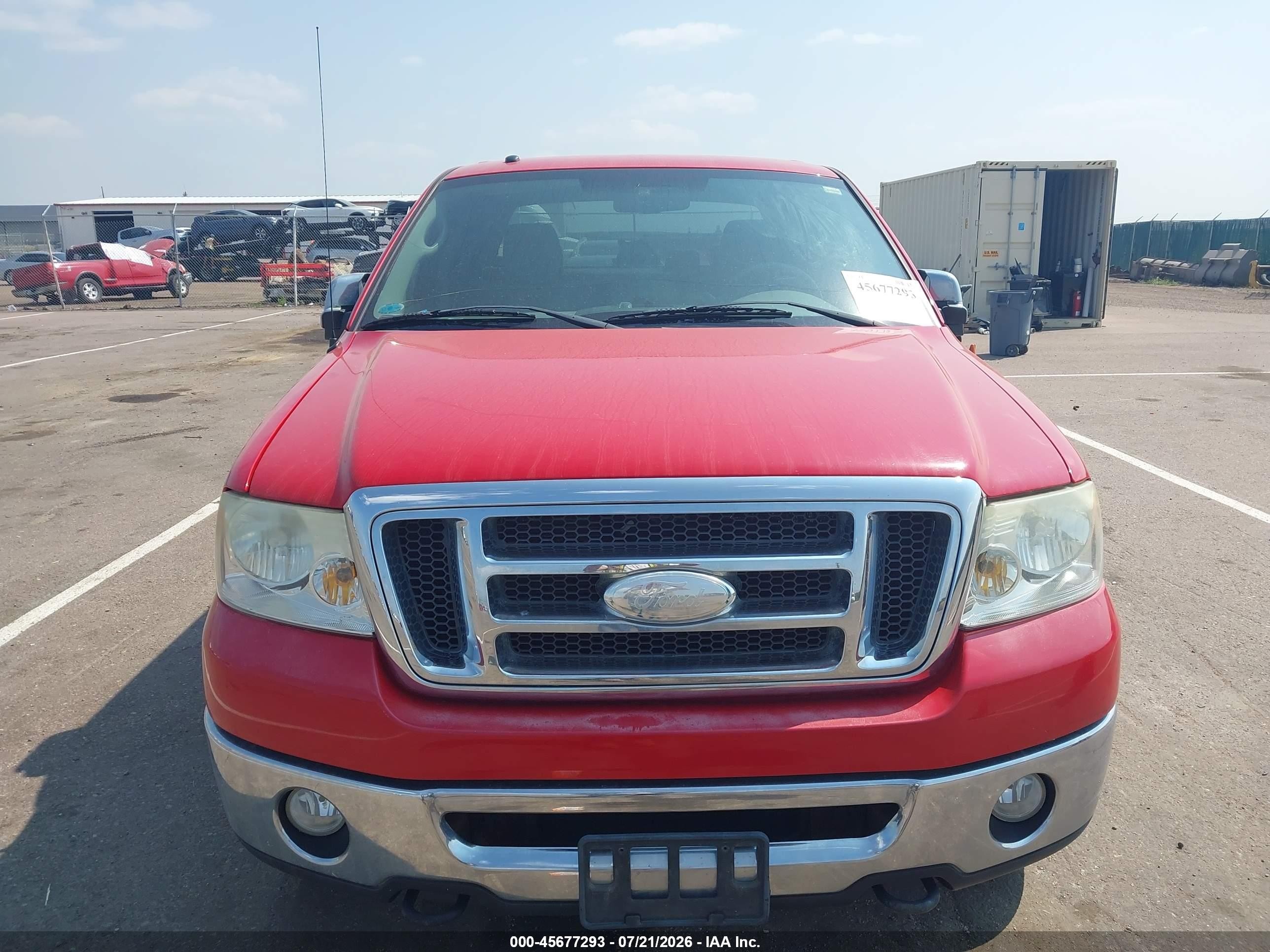 2008 Ford F-150 60th Anniversary/fx4/king Ranch/lariat/xlt Red vin: 1FTPW14V78FA44305