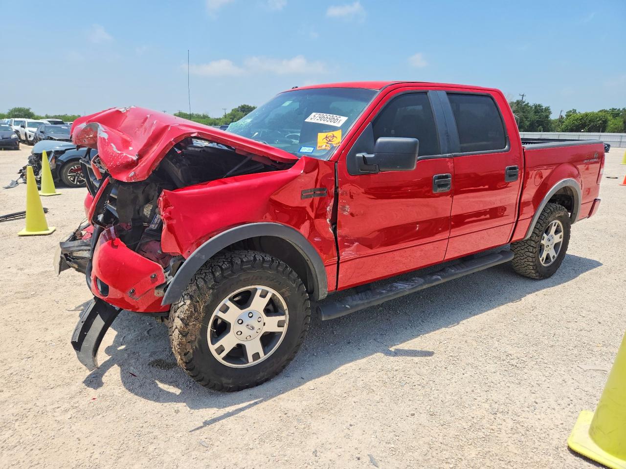 2008 Ford F150 Supercrew Red vin: 1FTPW14V78FB49930