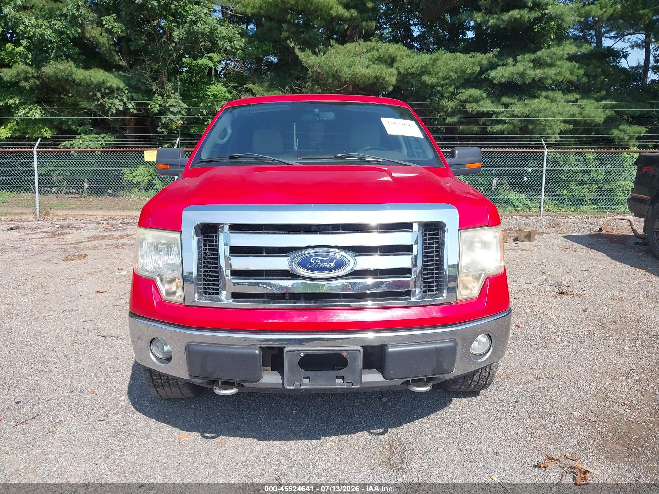 2009 Ford F-150 Fx4/king Ranch/lariat/platinum/xl/xlt Red vin: 1FTPW14V79FB06190