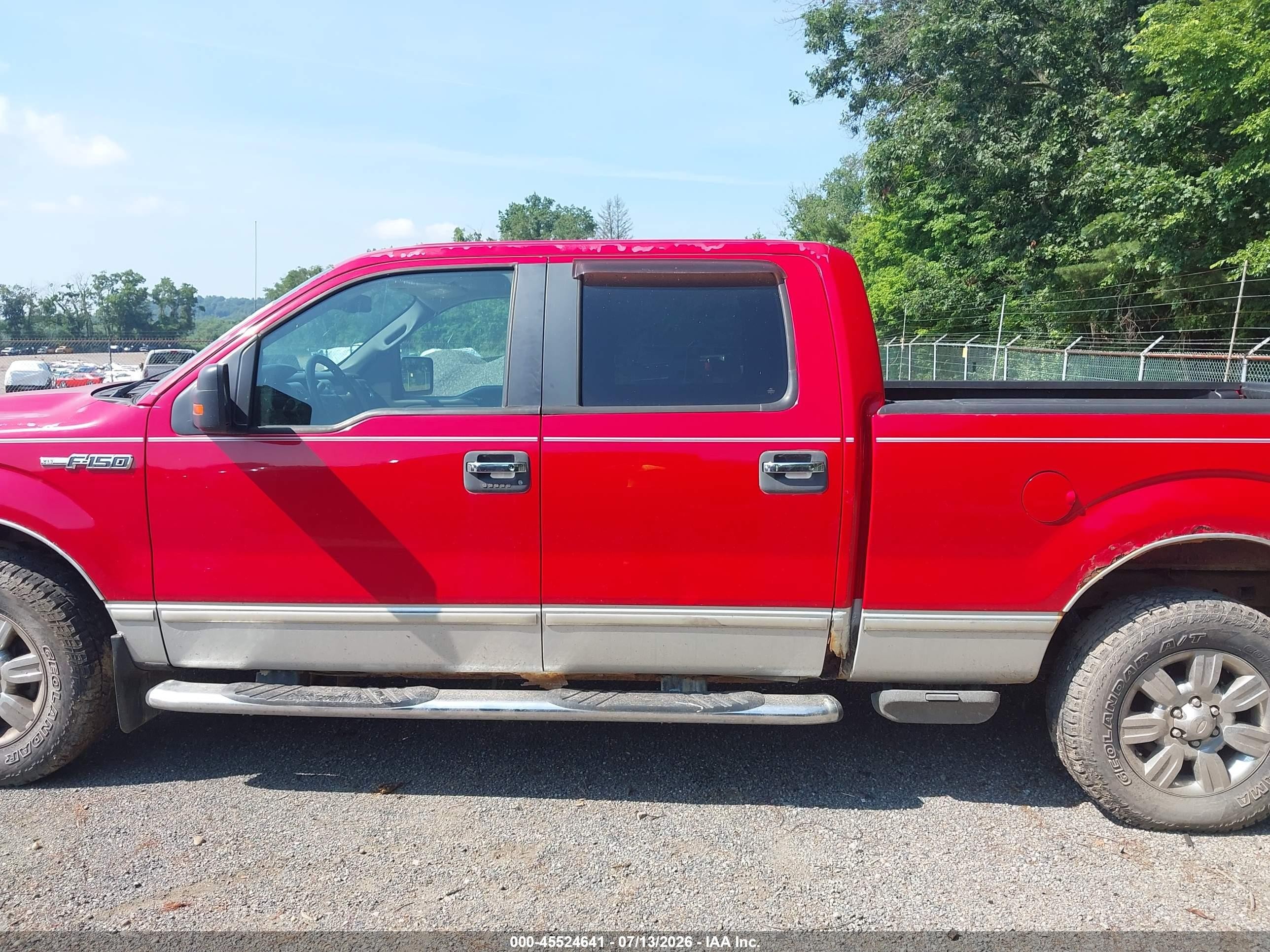 2009 Ford F-150 Fx4/king Ranch/lariat/platinum/xl/xlt Red vin: 1FTPW14V79FB06190