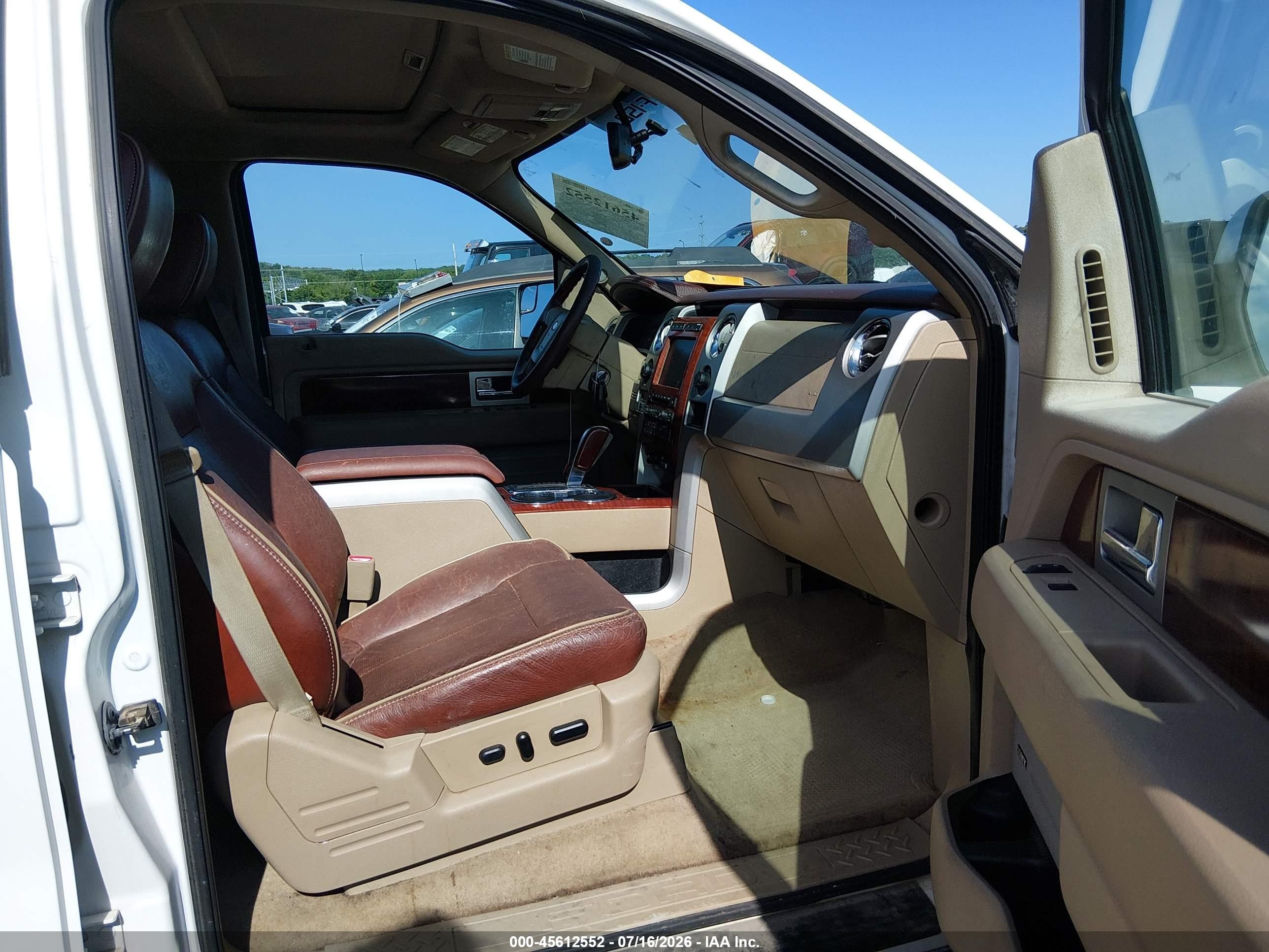2009 Ford F-150 Fx4/king Ranch/lariat/platinum/xl/xlt White vin: 1FTPW14V79KB36555