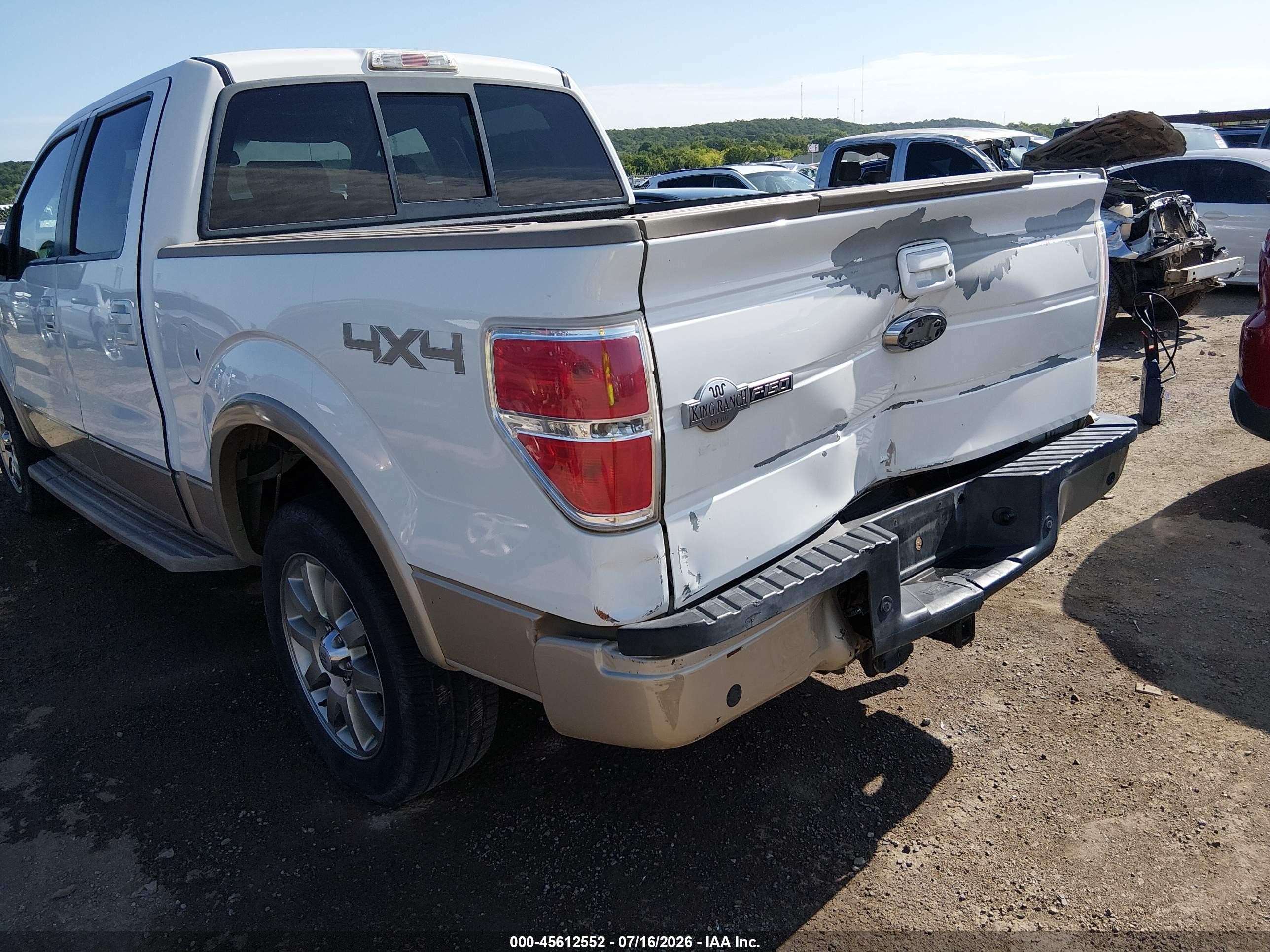 2009 Ford F-150 Fx4/king Ranch/lariat/platinum/xl/xlt White vin: 1FTPW14V79KB36555