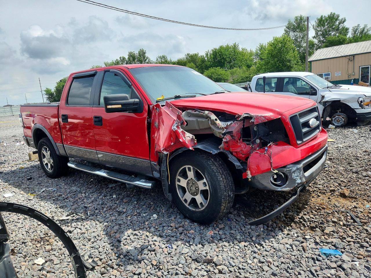 2007 Ford F150 Supercrew Red vin: 1FTPW14V87FA39161