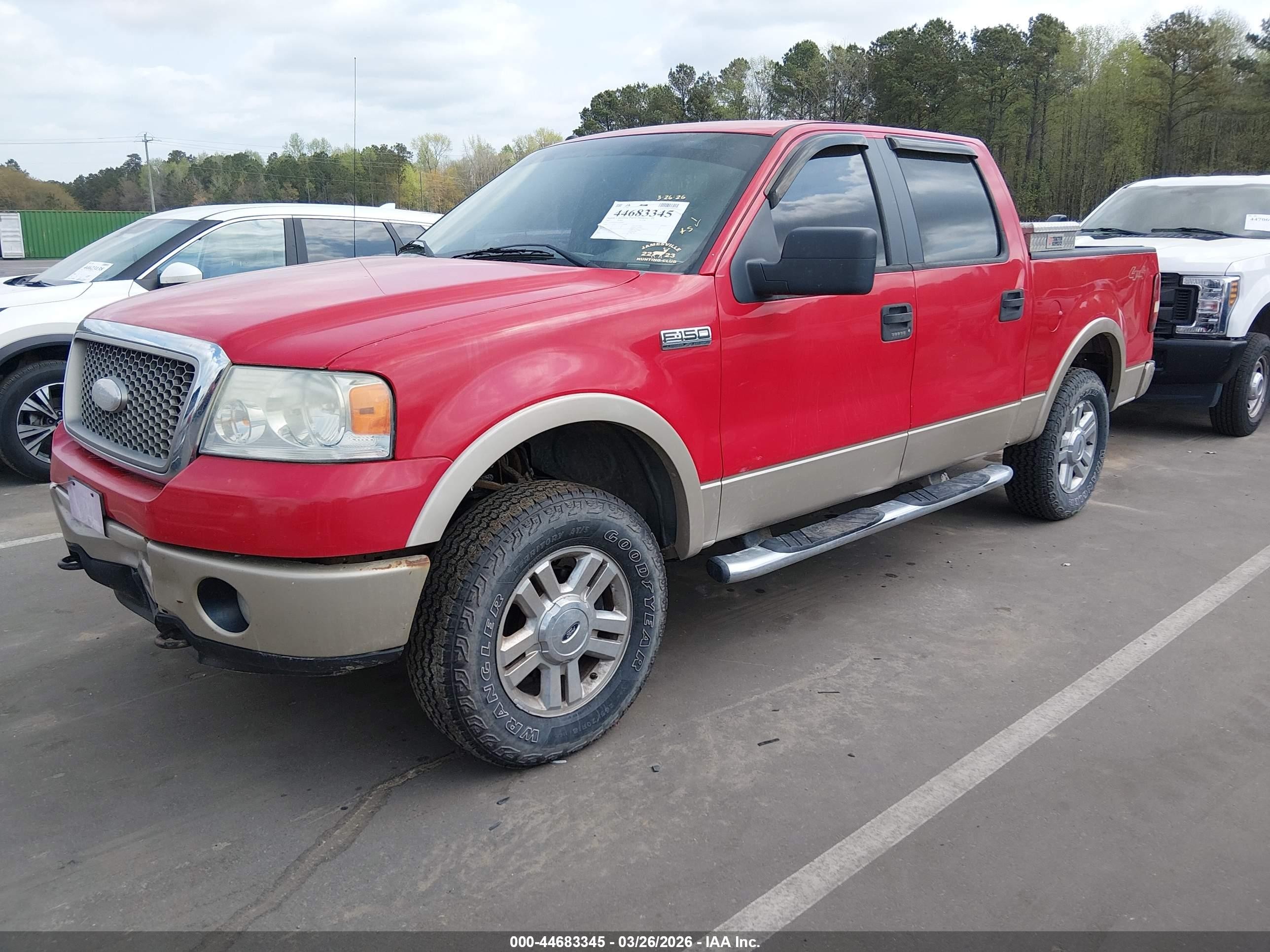 2007 Ford F-150 Fx4/lariat/xlt Burgundy vin: 1FTPW14V87FA48880