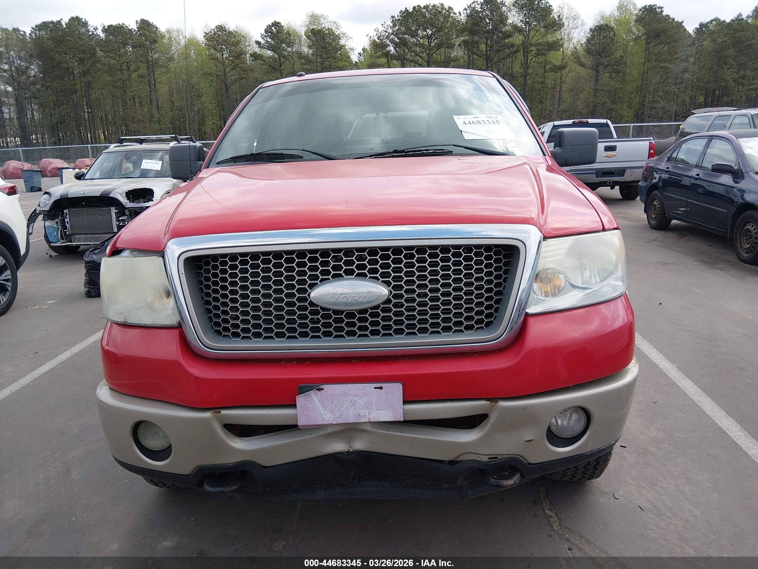 2007 Ford F-150 Fx4/lariat/xlt Burgundy vin: 1FTPW14V87FA48880