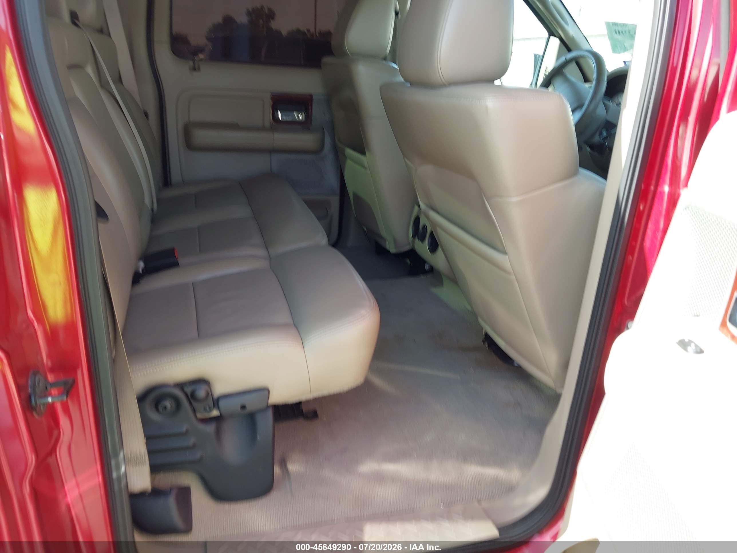 2007 Ford F-150 Fx4/lariat/xlt Red vin: 1FTPW14V87FA58731