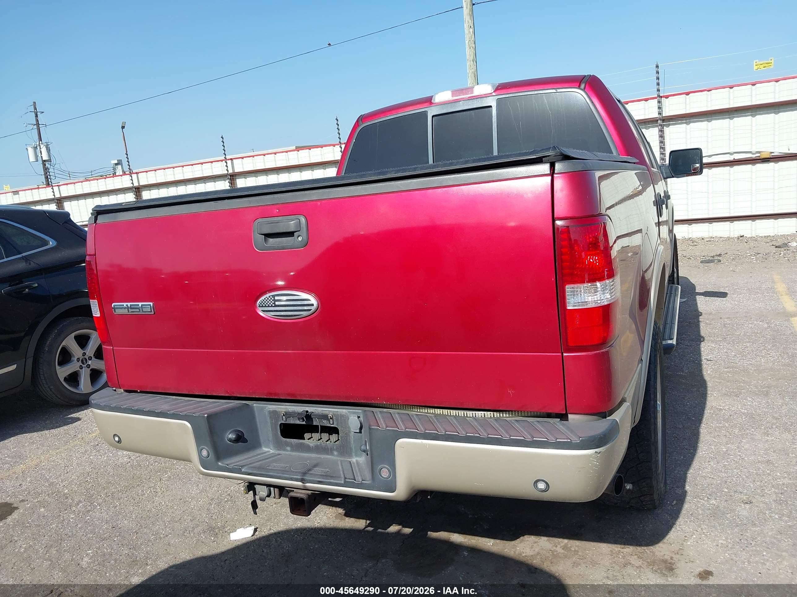 2007 Ford F-150 Fx4/lariat/xlt Red vin: 1FTPW14V87FA58731