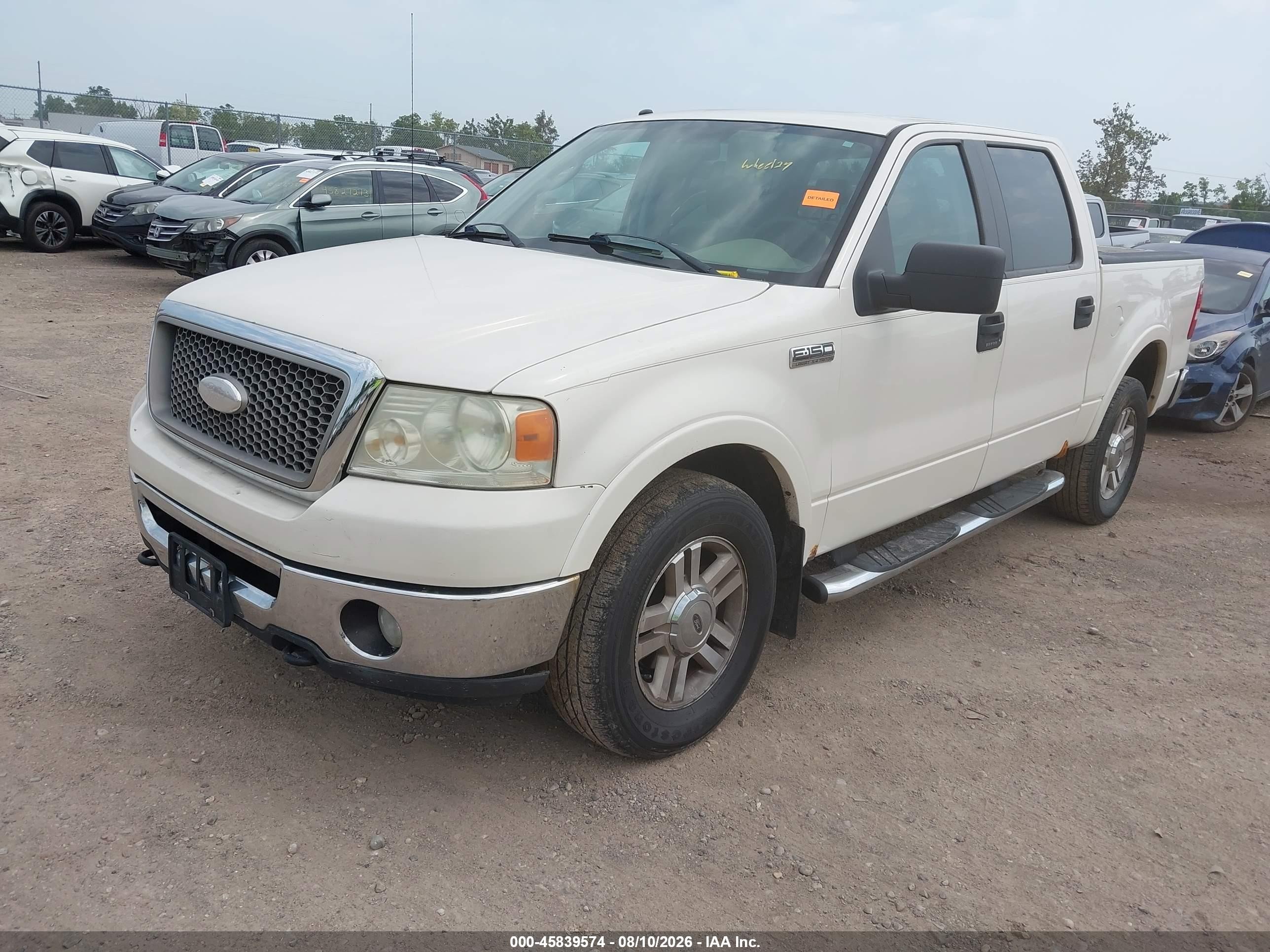 2007 Ford F-150 Fx4/lariat/xlt White vin: 1FTPW14V87FA99246