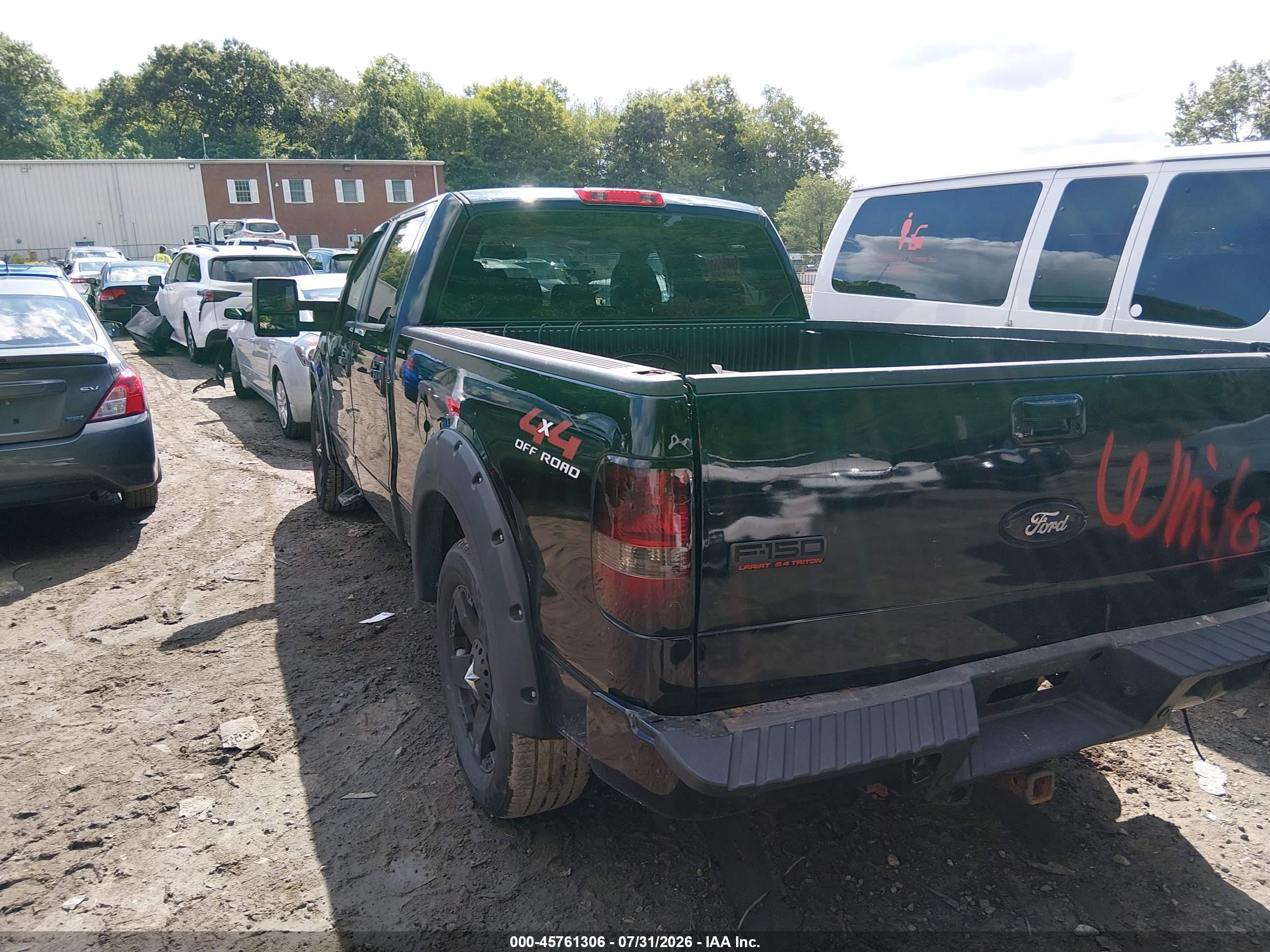 2007 Ford F-150 Fx4/lariat/xlt Black vin: 1FTPW14V87FB54424