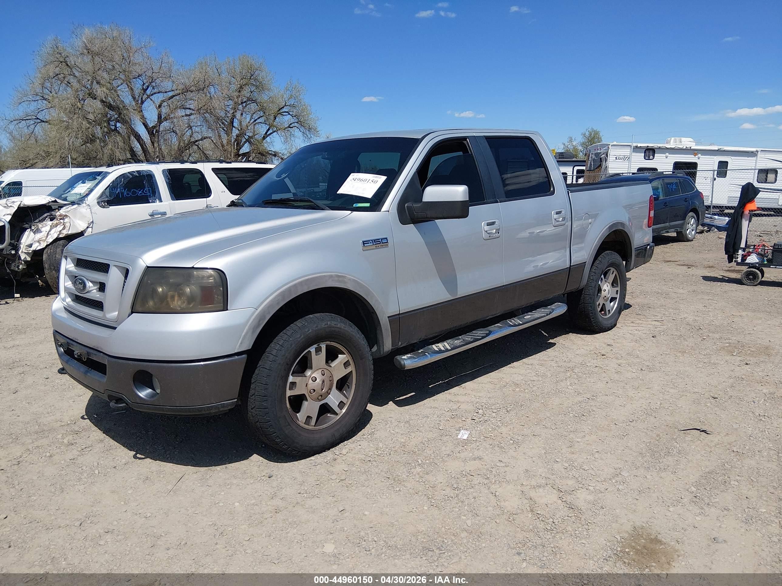 2007 Ford F-150 Fx4/lariat/xlt Silver vin: 1FTPW14V87FB63379