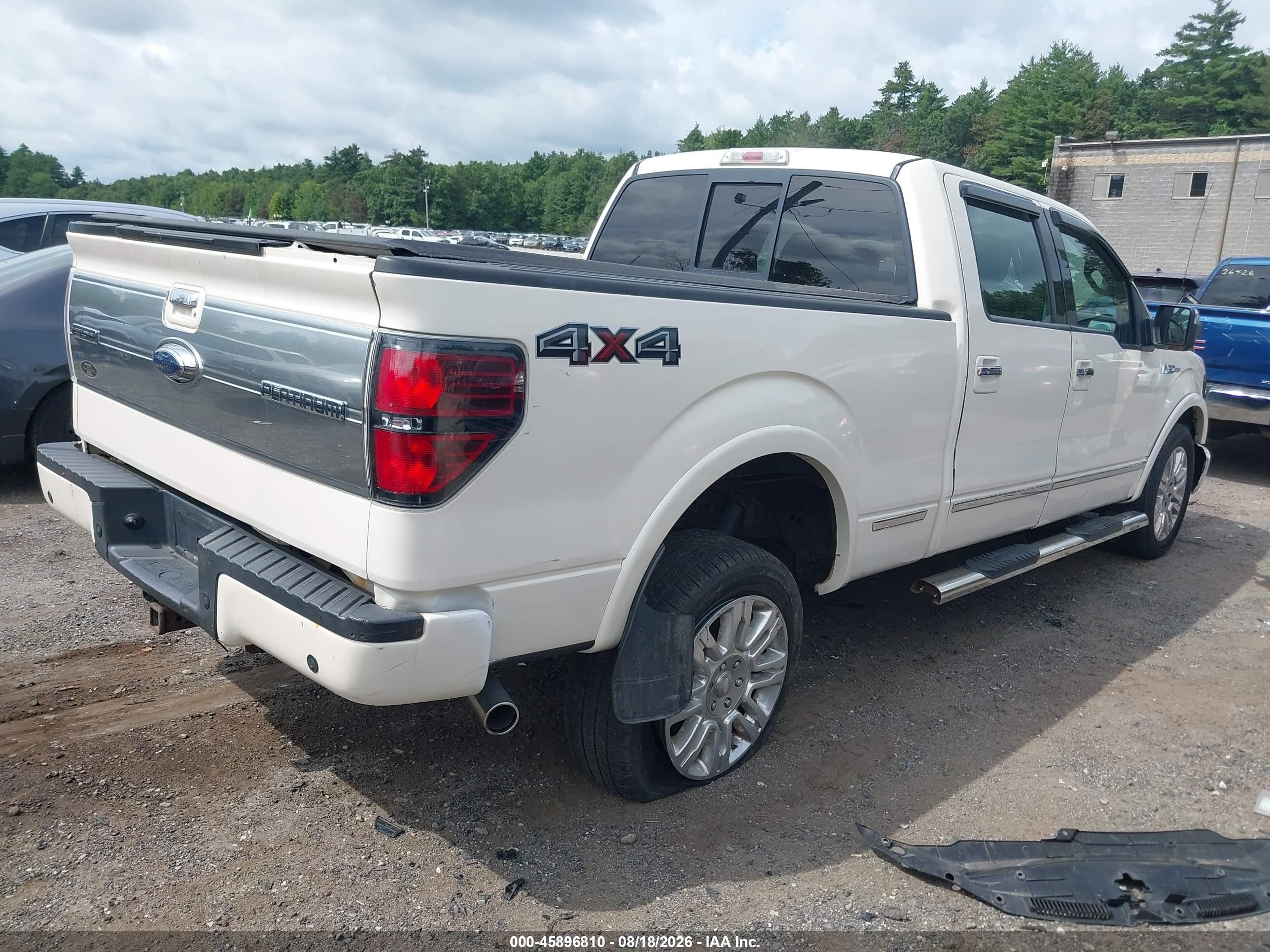 2009 Ford F-150 Platinum White vin: 1FTPW14V89FA34402