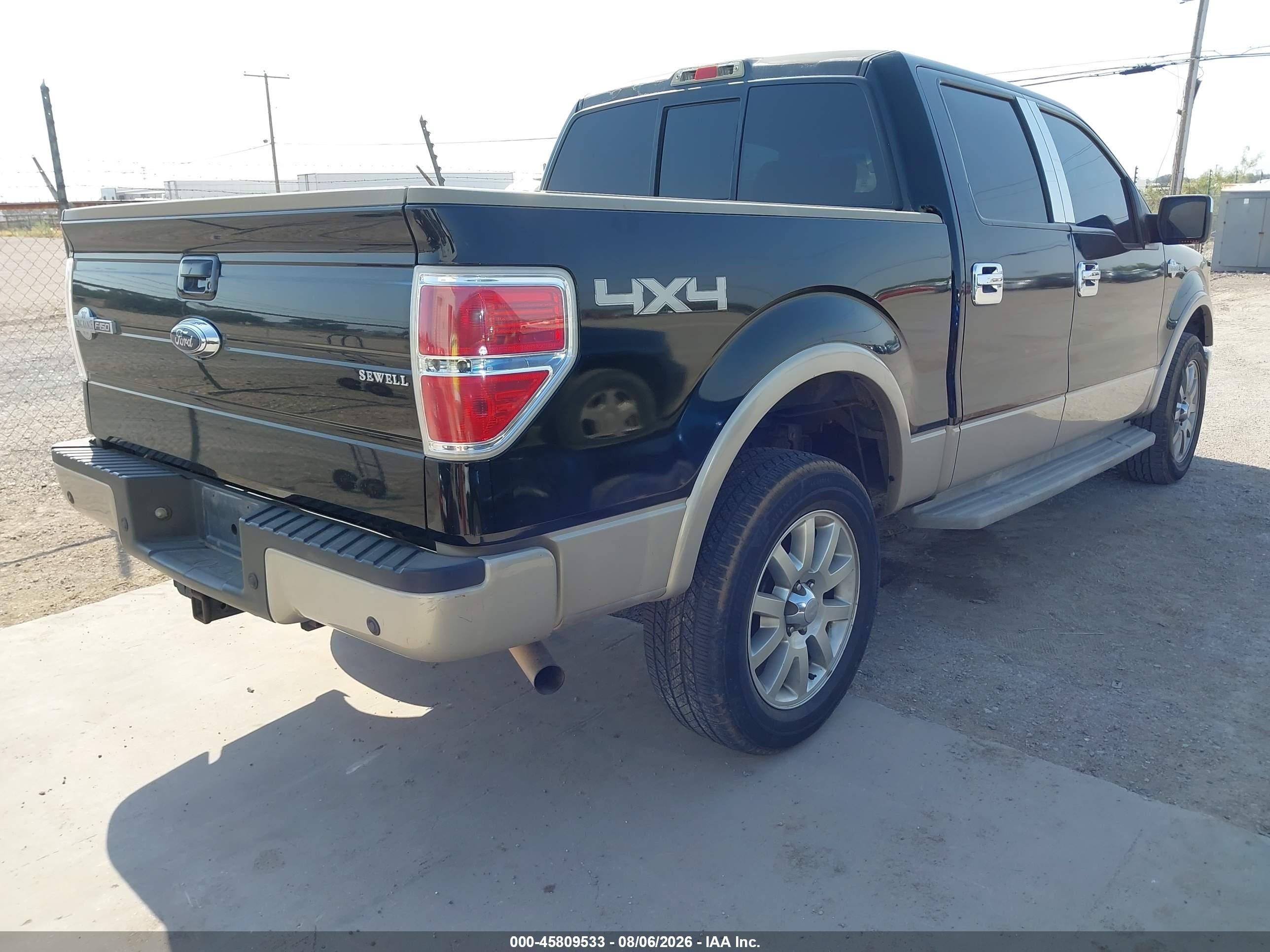 2009 Ford F-150 Fx4/king Ranch/lariat/platinum/xl/xlt Black vin: 1FTPW14V89KC54808