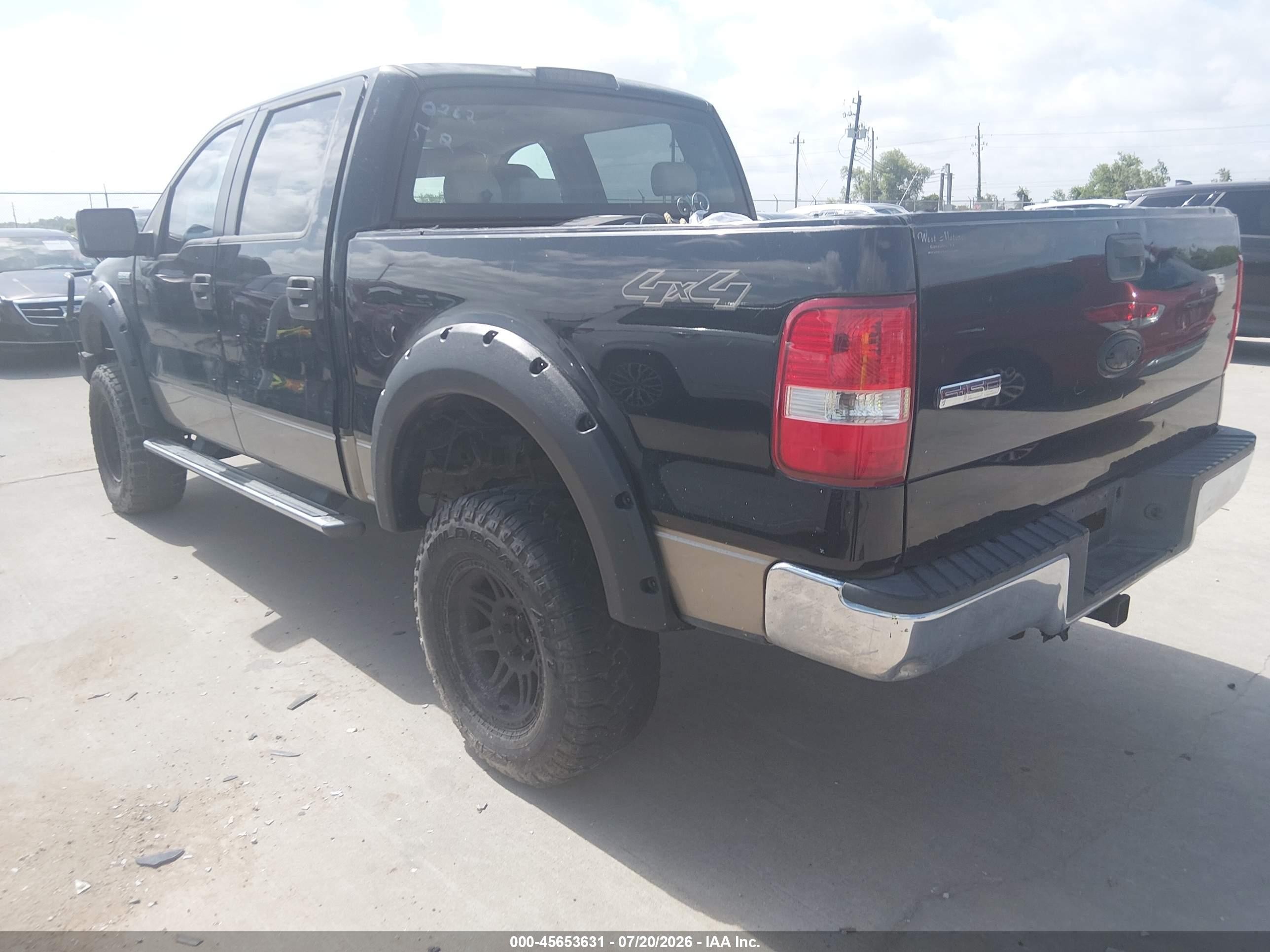 2006 Ford F-150 Fx4/lariat/xlt Black vin: 1FTPW14V96KC90762