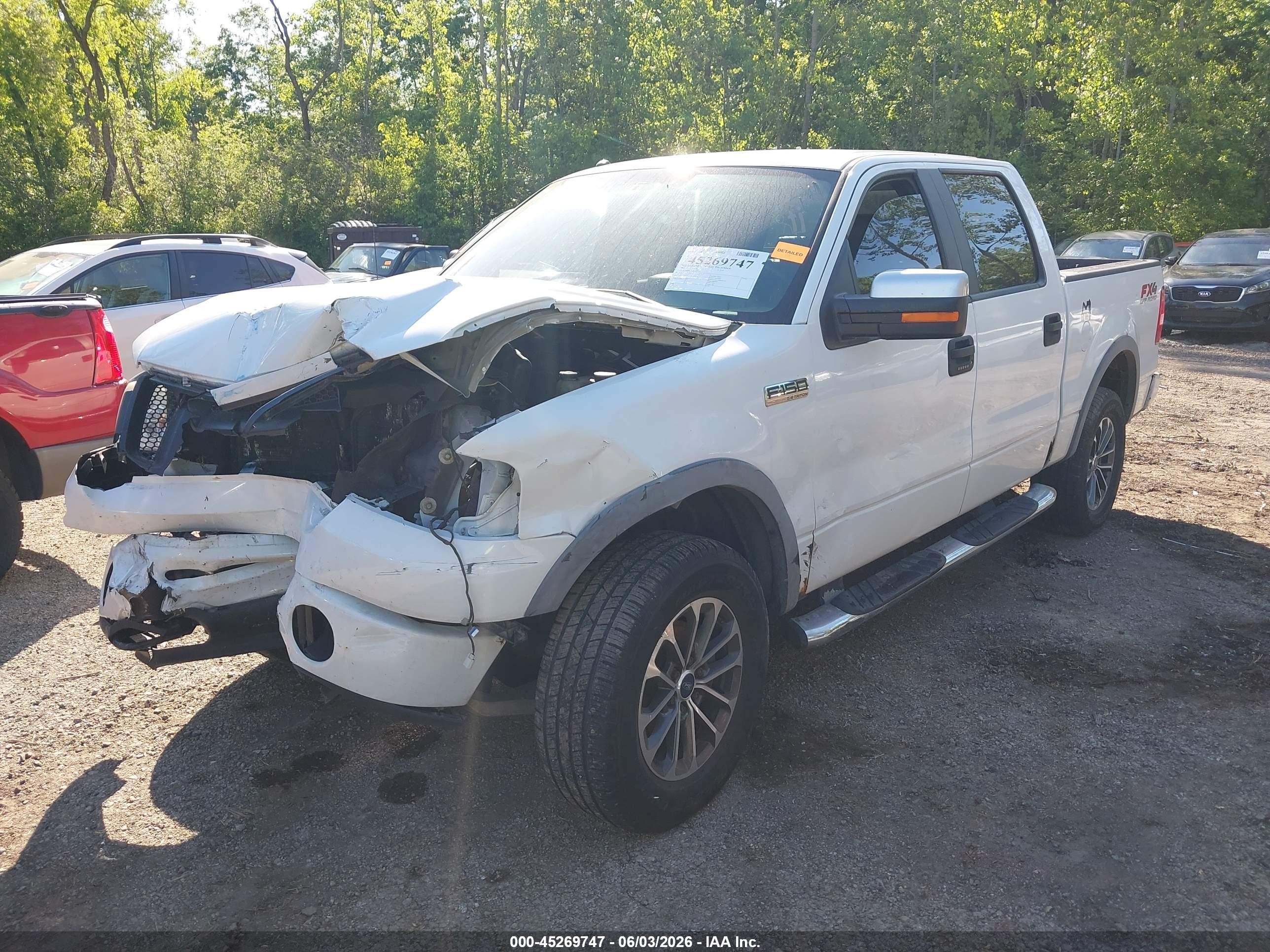 2007 Ford F-150 Fx4/lariat/xlt White vin: 1FTPW14V97FA15709