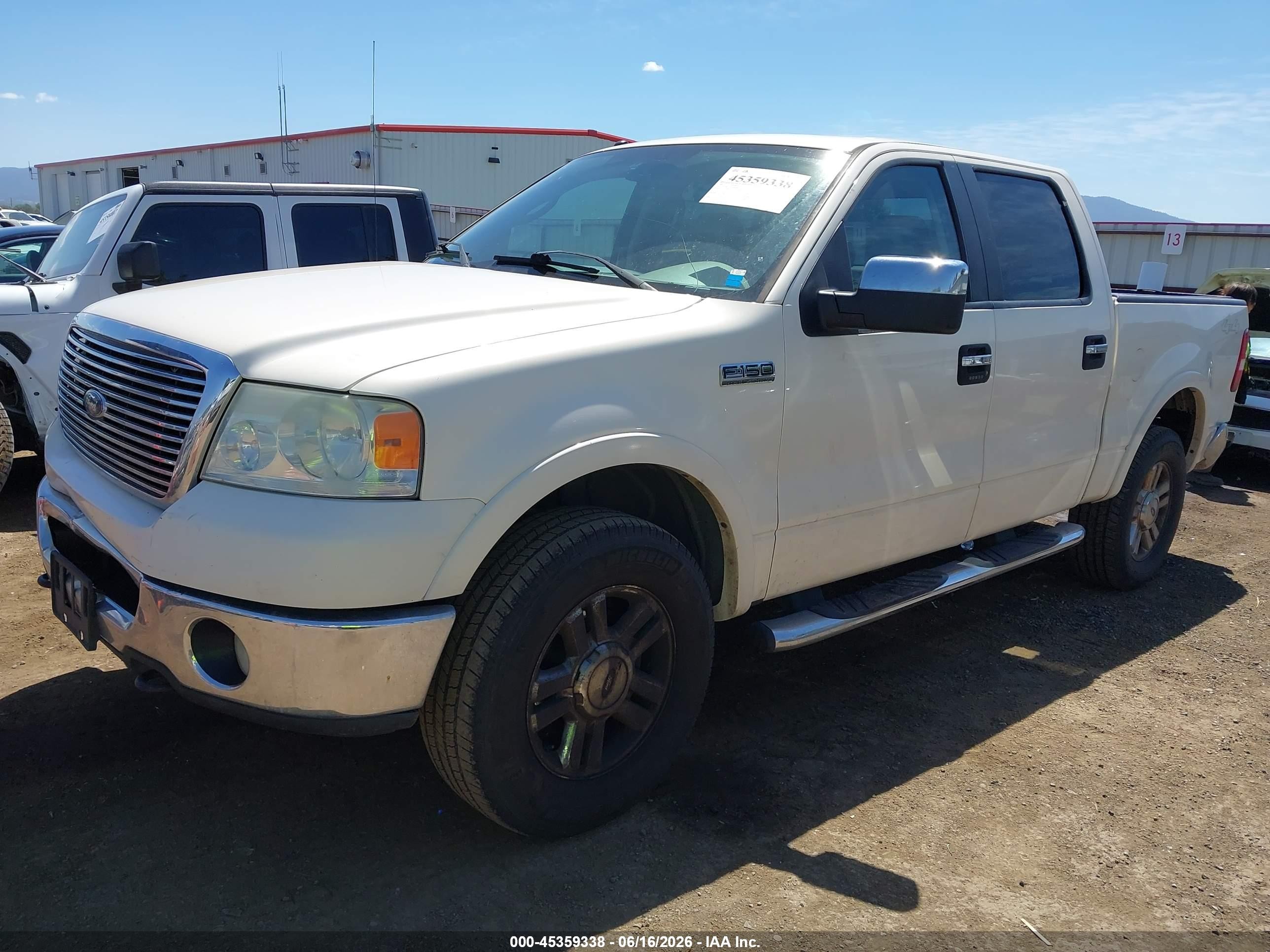 2007 Ford F-150 Fx4/lariat/xlt White vin: 1FTPW14V97FA92886