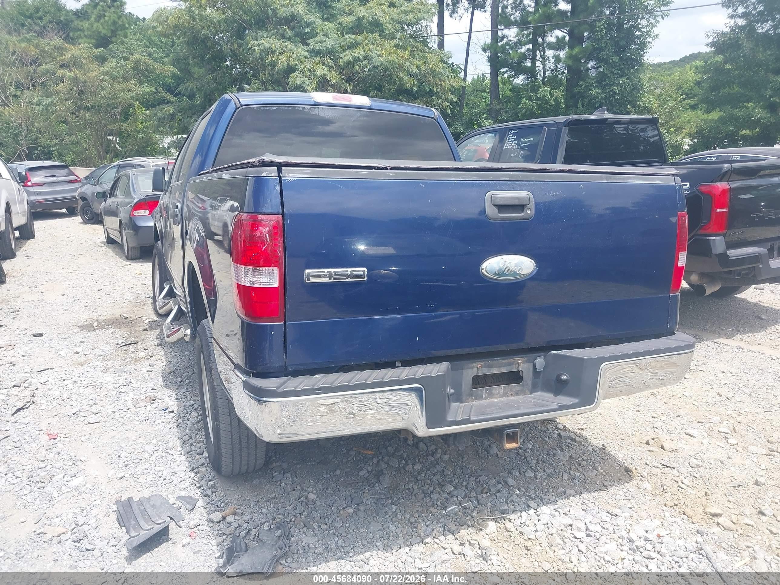 2007 Ford F-150 Fx4/lariat/xlt Blue vin: 1FTPW14V97FB11758