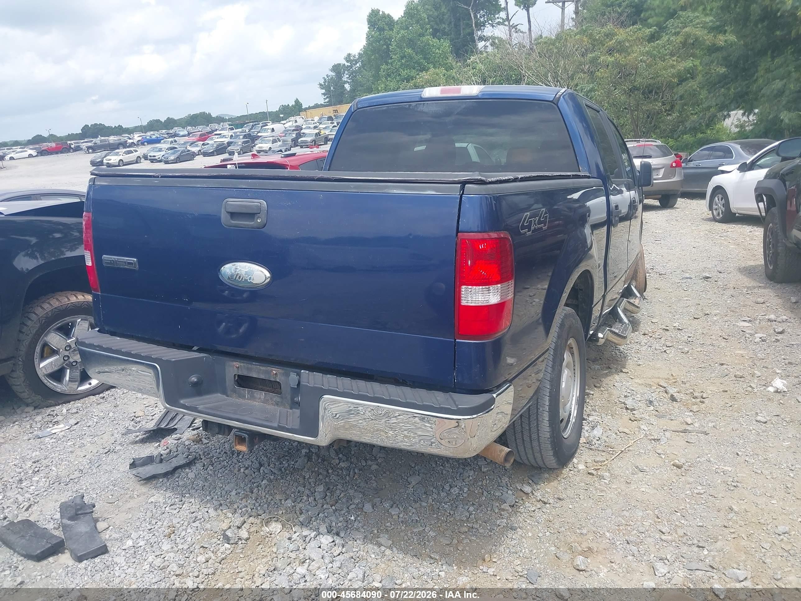 2007 Ford F-150 Fx4/lariat/xlt Blue vin: 1FTPW14V97FB11758