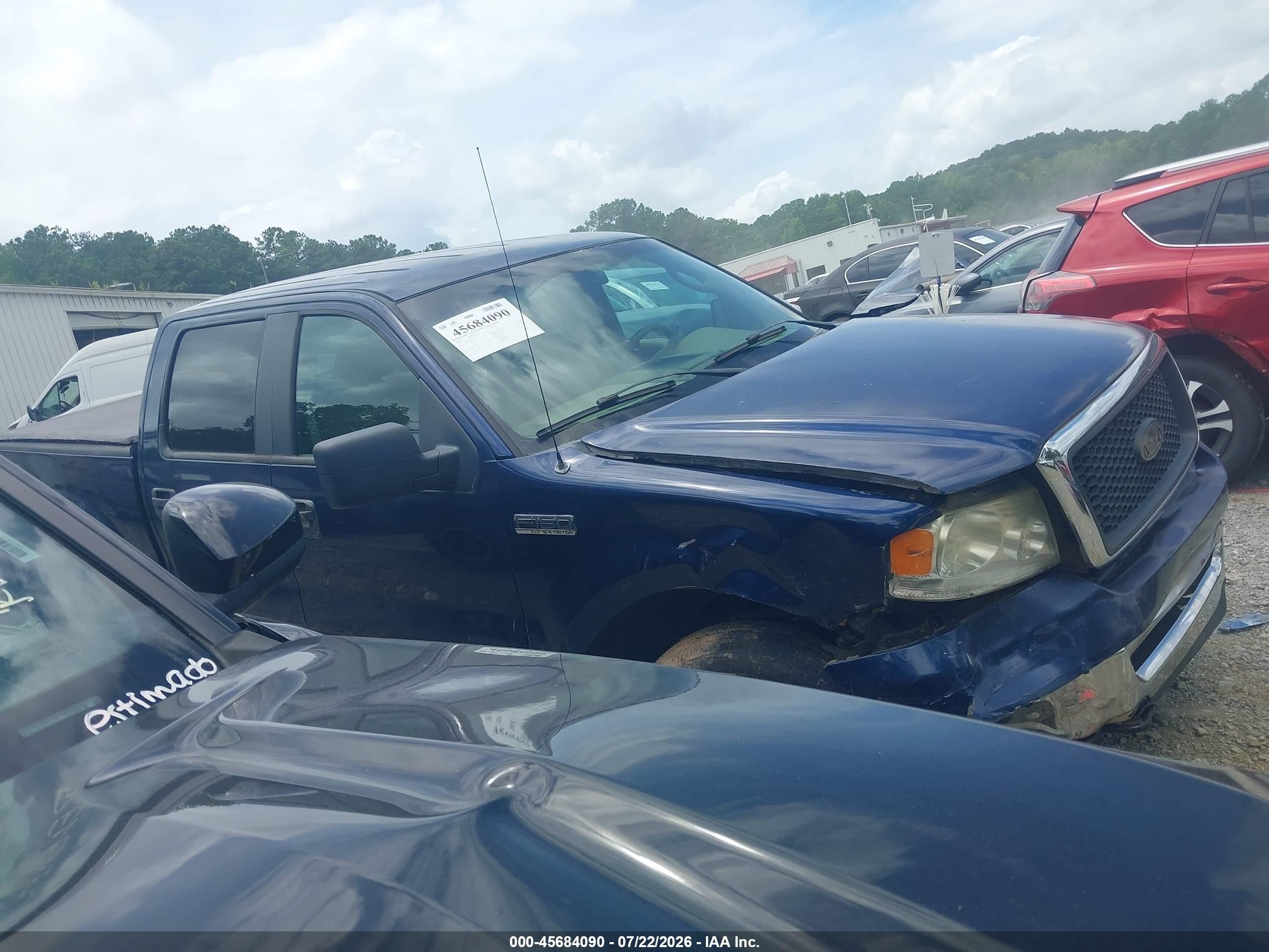 2007 Ford F-150 Fx4/lariat/xlt Blue vin: 1FTPW14V97FB11758