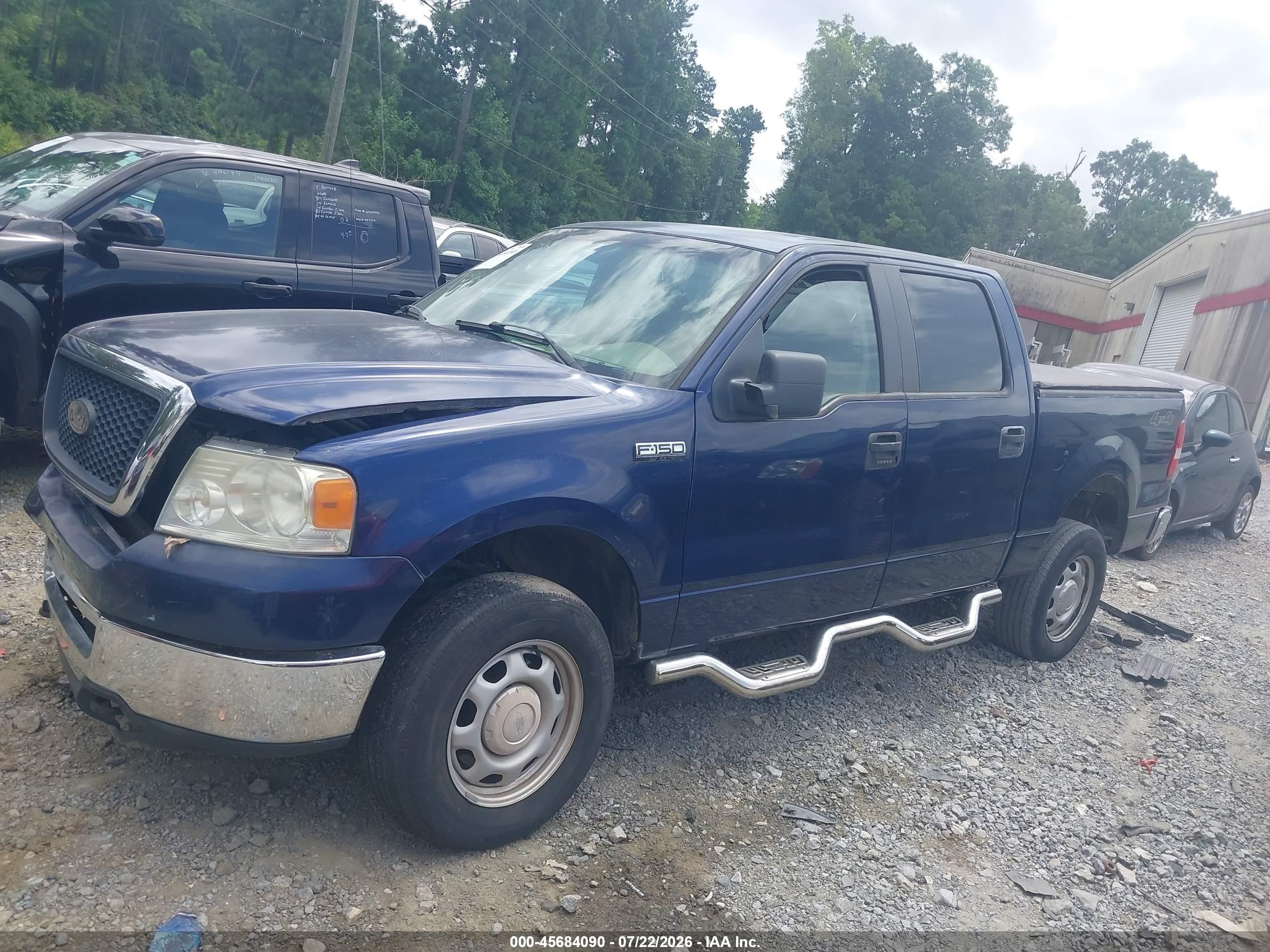 2007 Ford F-150 Fx4/lariat/xlt Blue vin: 1FTPW14V97FB11758
