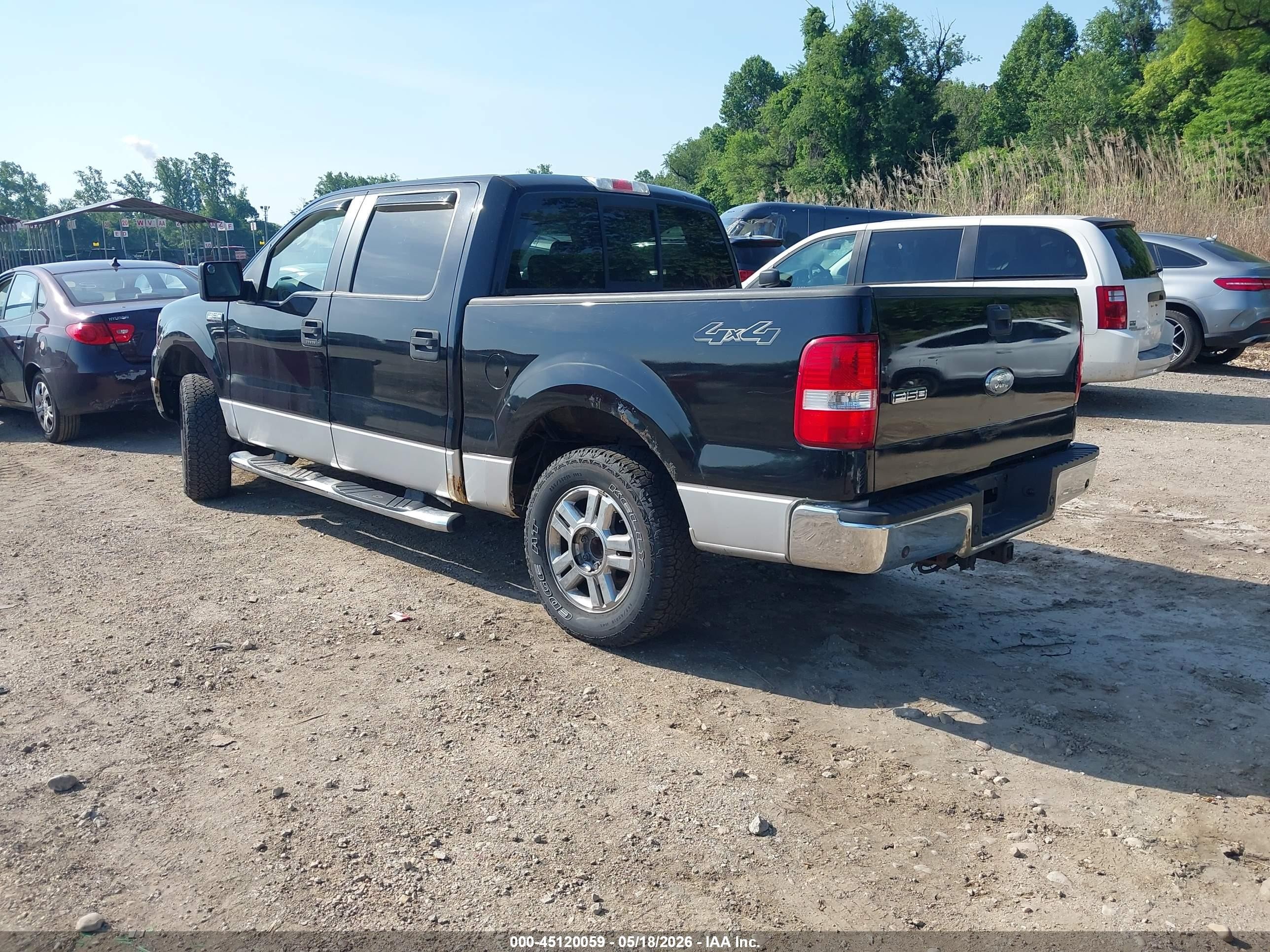 2007 Ford F-150 Fx4/lariat/xlt Black vin: 1FTPW14V97FB40421