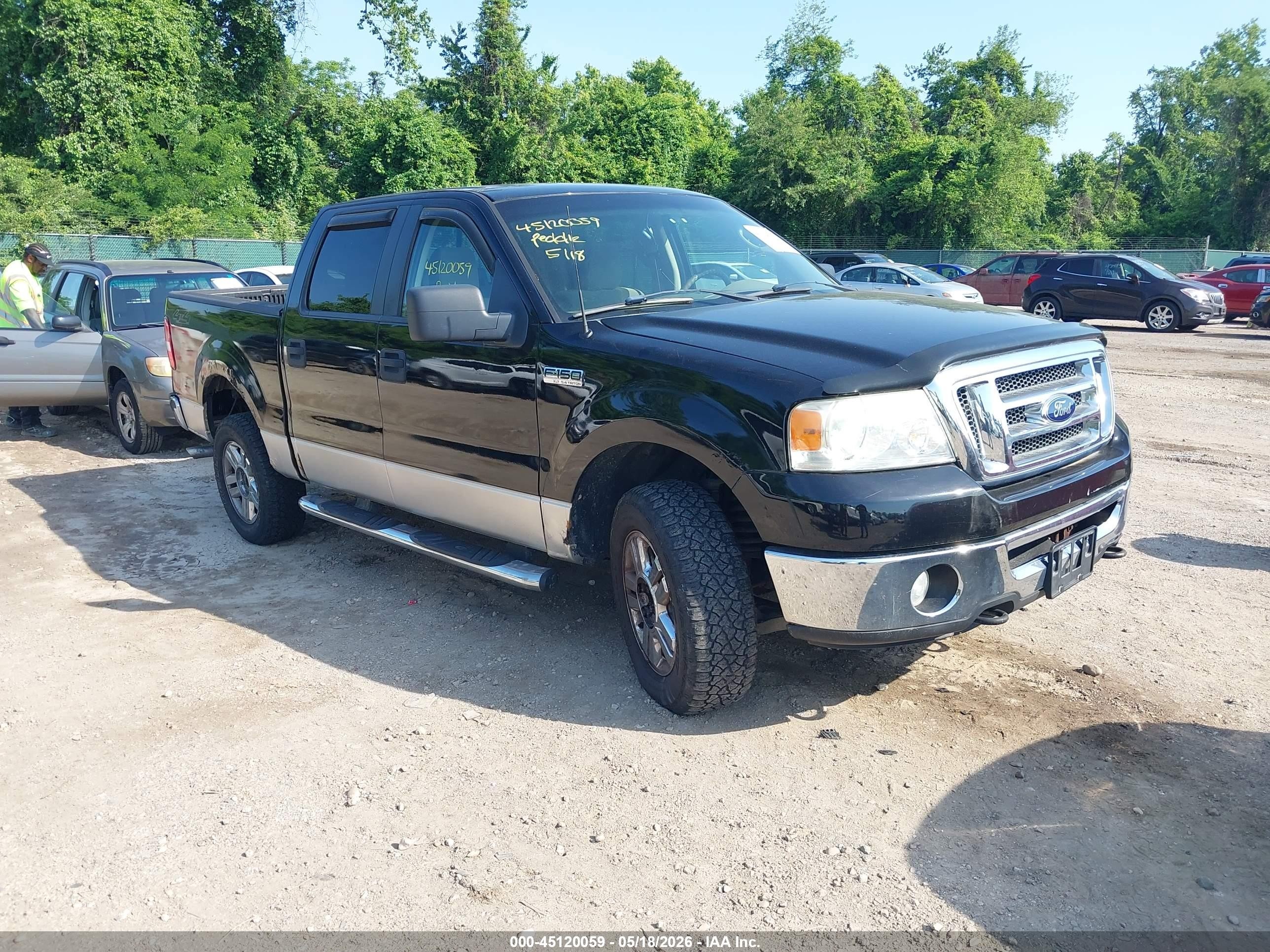 2007 Ford F-150 Fx4/lariat/xlt Black vin: 1FTPW14V97FB40421